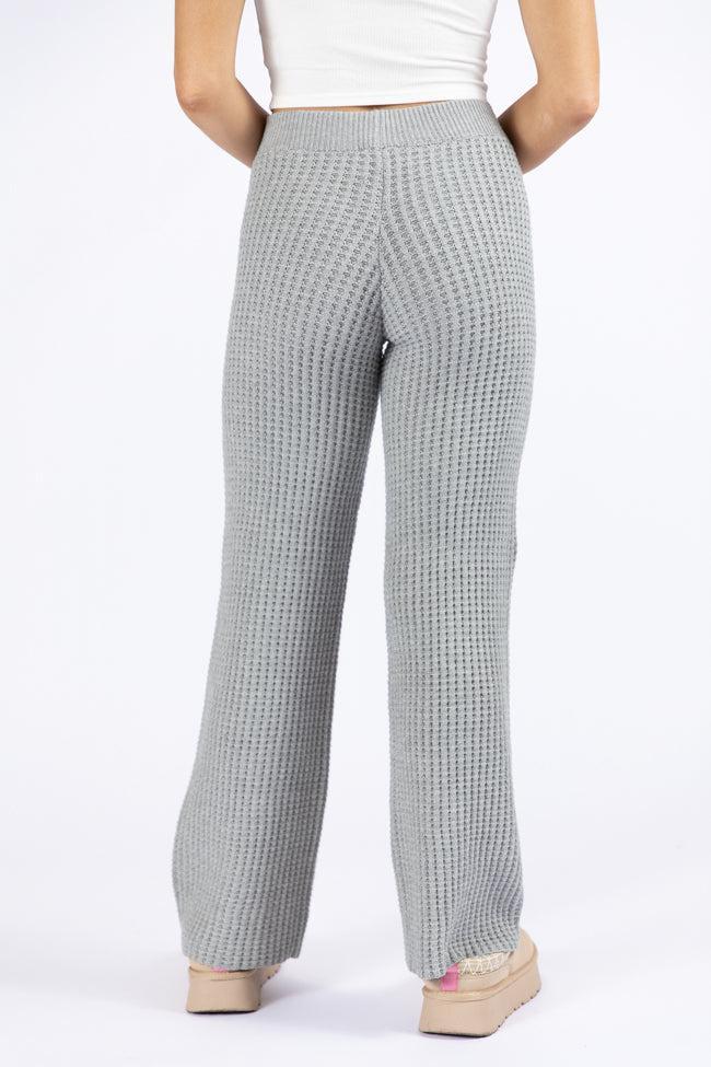 This Is Why Charcoal Thermal Waffle Knit Pants FINAL SALE Product Image