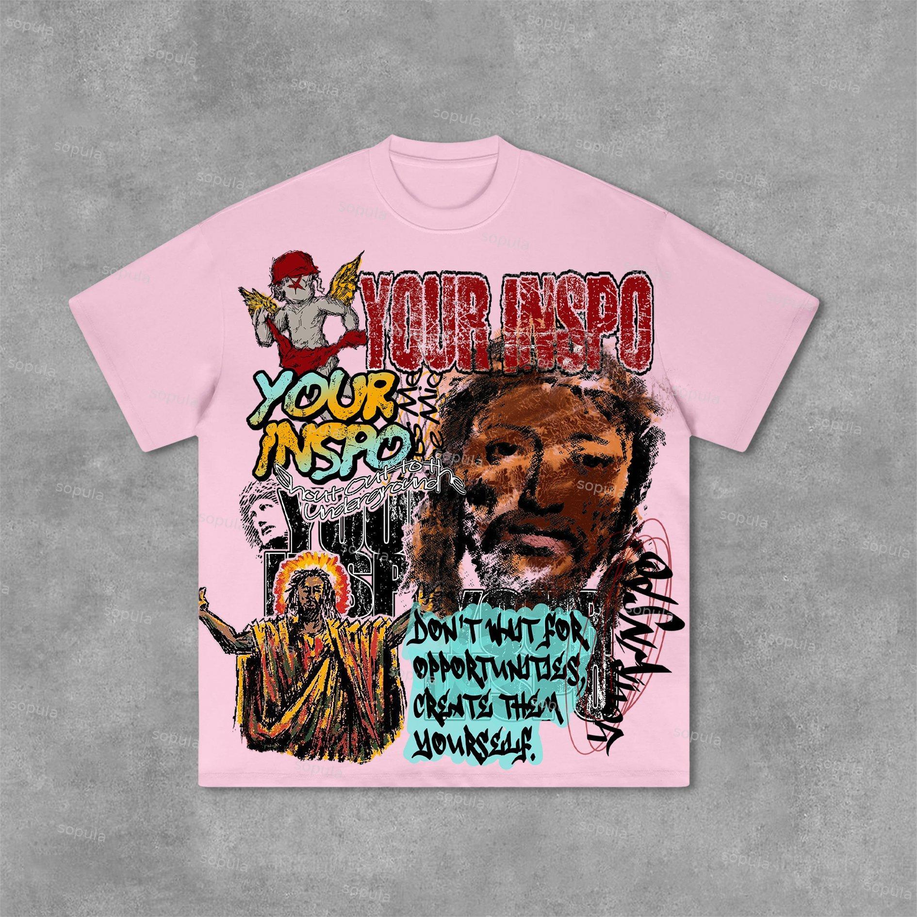 Sopula Your Inspo Graffiti Graphic Print Cotton T-Shirt Product Image