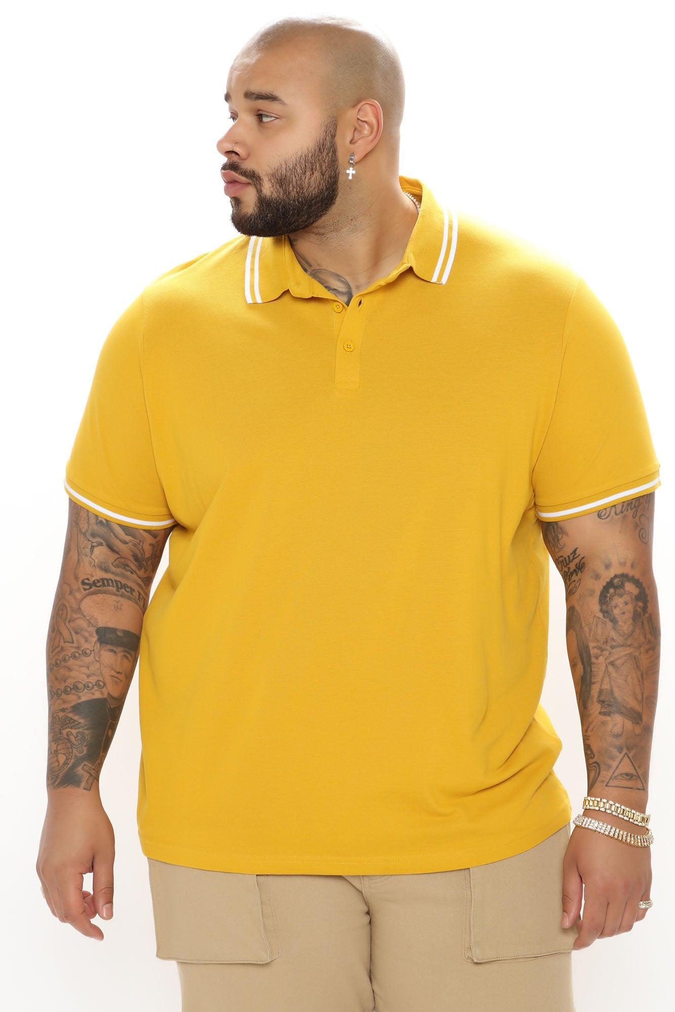 Wilson Short Sleeve Polo - Mustard Product Image