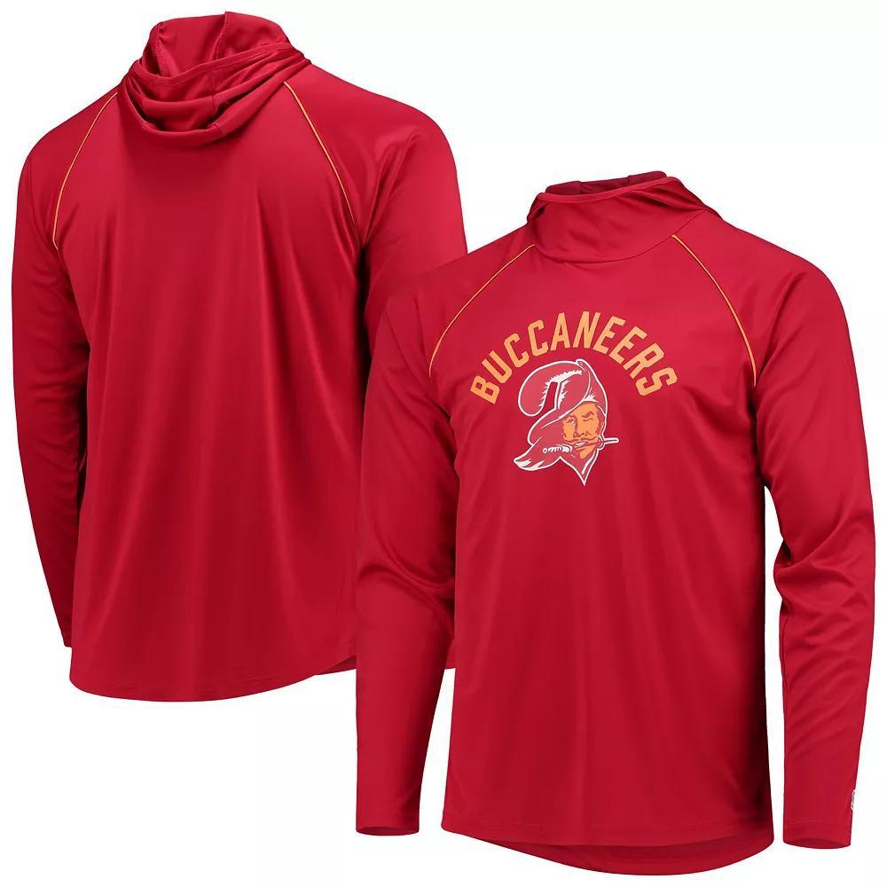 Men's Starter Red Tampa Bay Buccaneers Throwback Raglan Hoodie Long Sleeve T-Shirt, Size: Large Product Image
