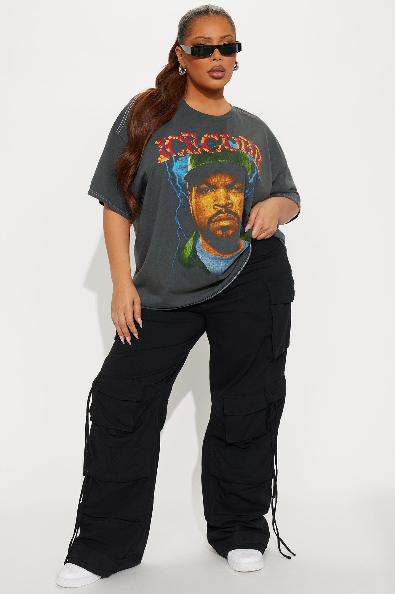 Ice Cube Jumbo Washed Oversized Tee - Black Product Image