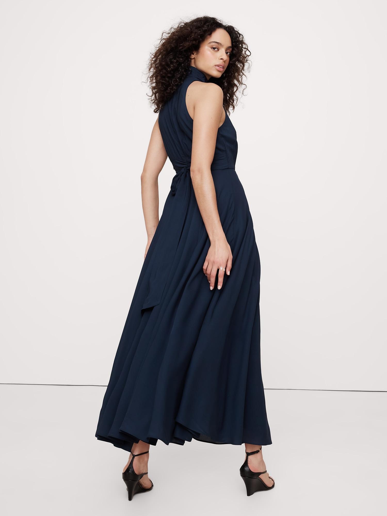 Stretch-Crepe Maxi Dress Product Image