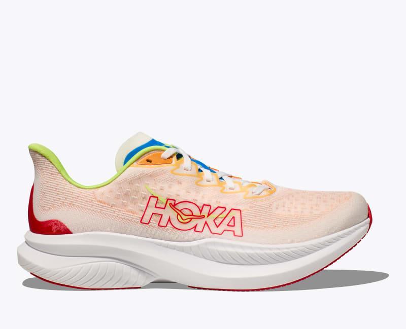 HOKA Women's Mach 6 Shoes in Black/White, Size 9 Product Image