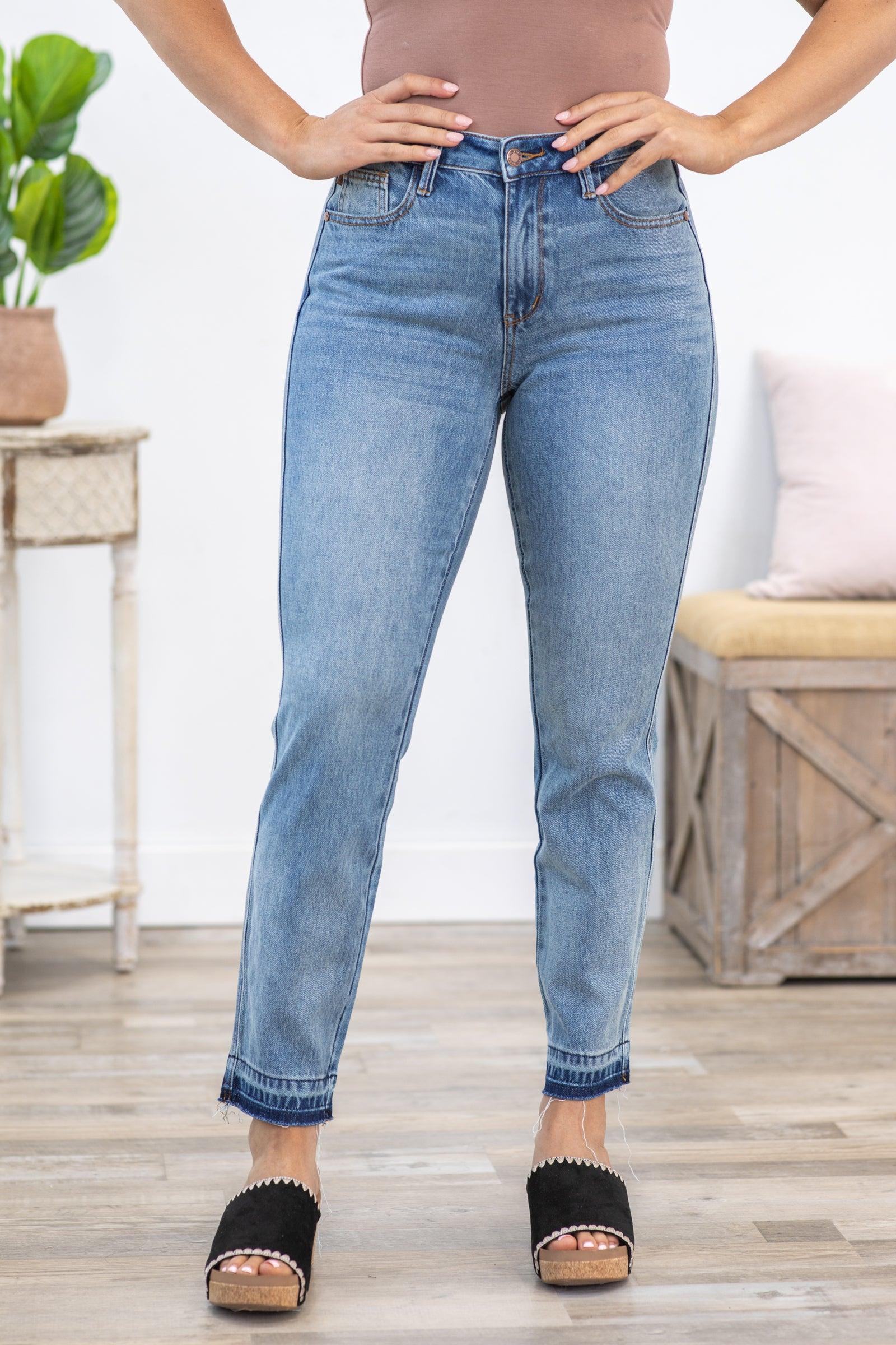 Judy Blue Rigid Magic Release Hem Jeans Product Image