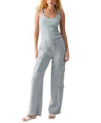 Sanctuary Womens Doheny High-Rise Wide-Leg Cargo Pants Product Image
