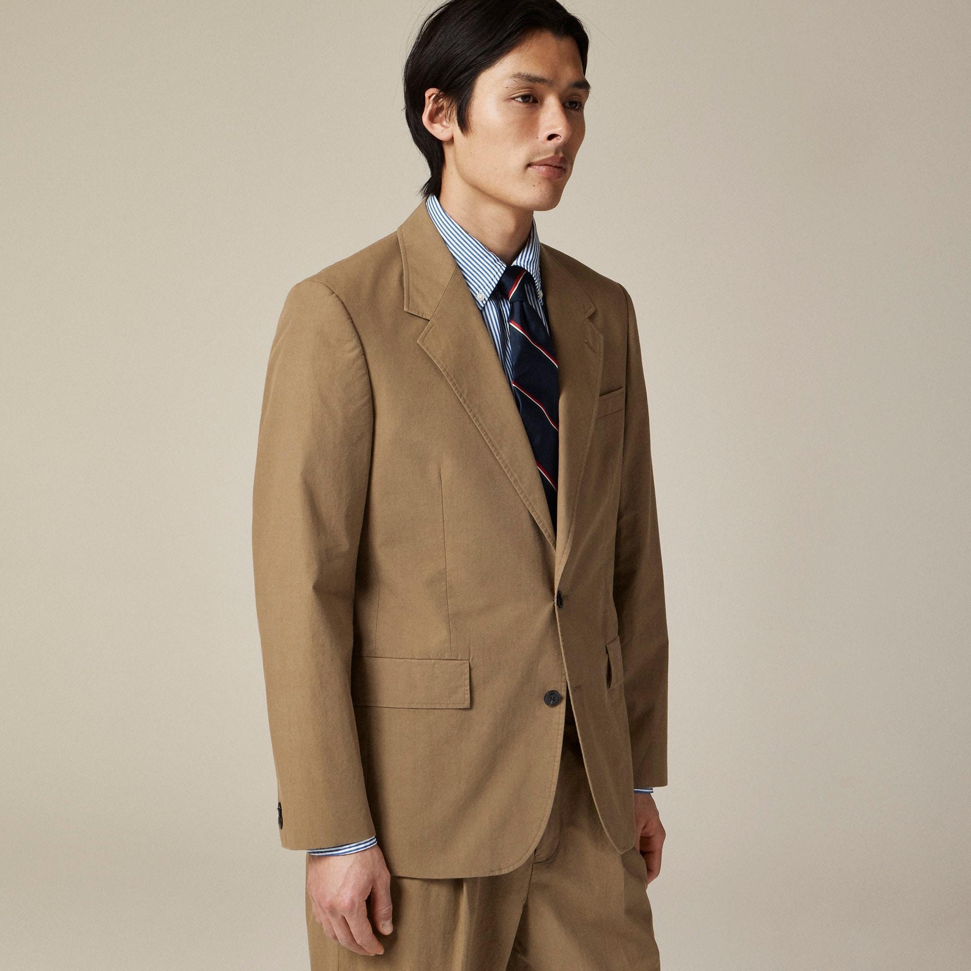 Relaxed-fit suit jacket in cotton poplin Product Image