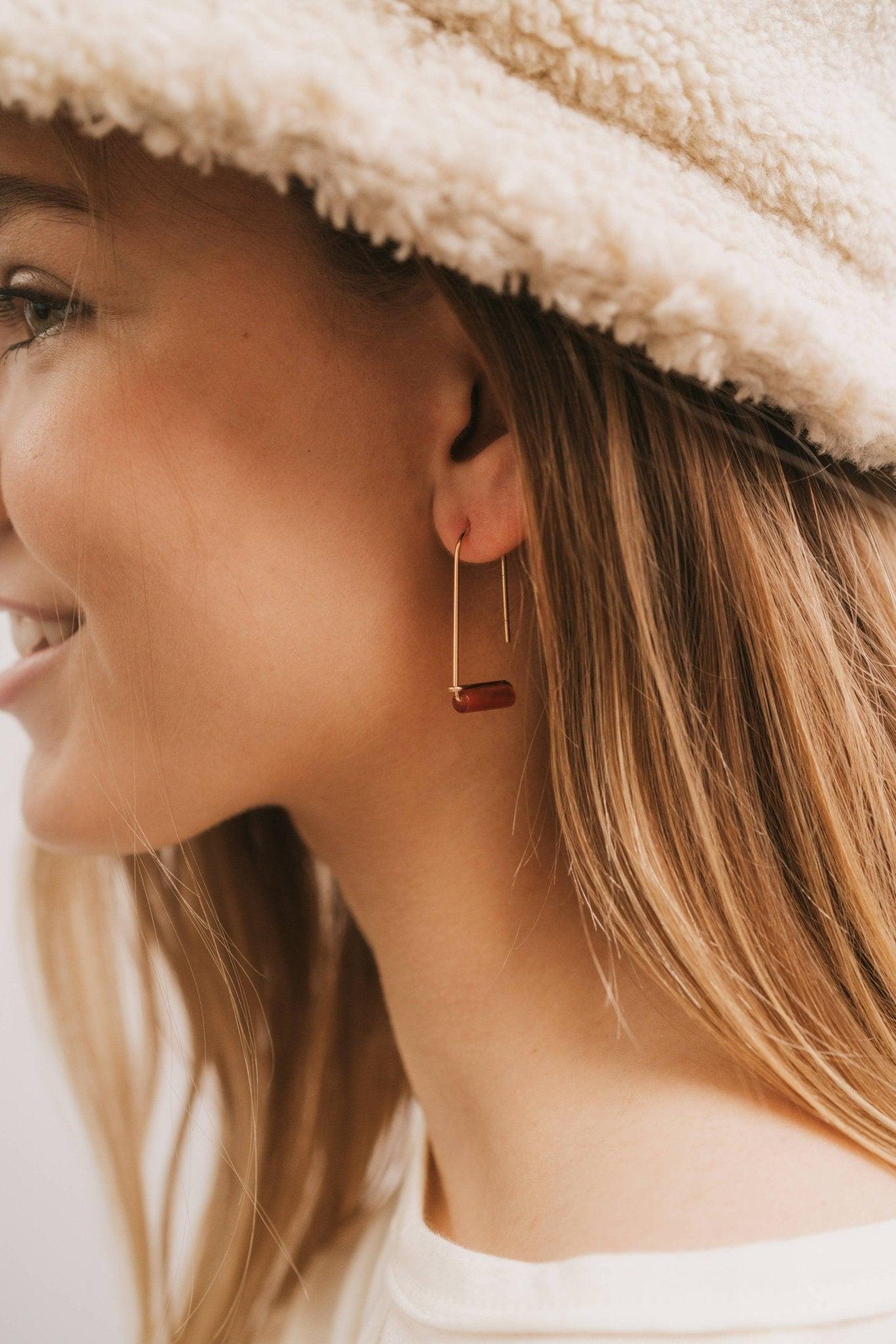 Carnelian Agate Drop Earring Product Image