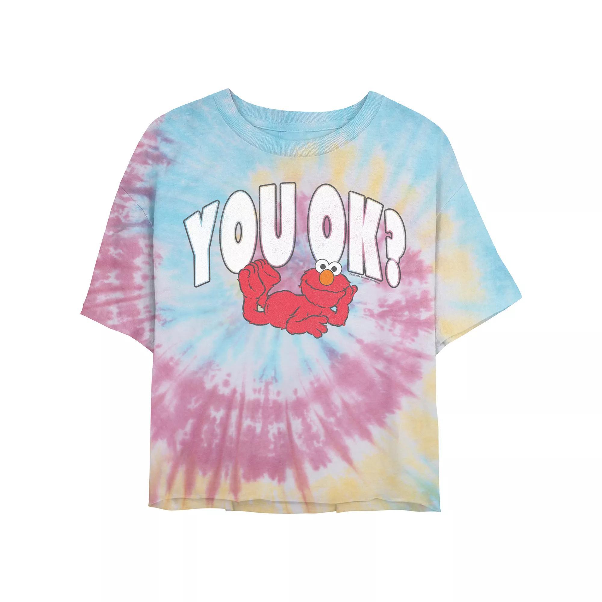 Disney's Juniors' Lilo & Stitch Colorful Aloha Tee, Girl's, Size: Large, Blue Pink Light Yellow Product Image