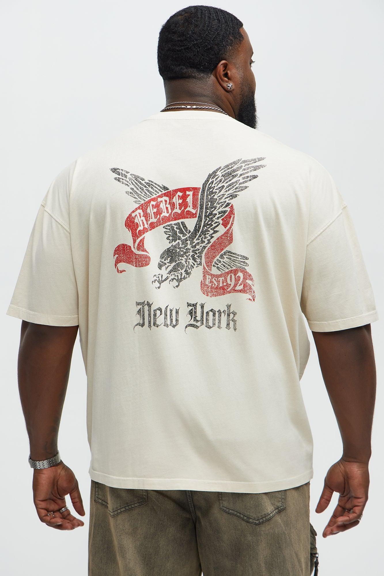 Rebel NYC 92 Oversized Short Sleeve Tee - Cream Product Image