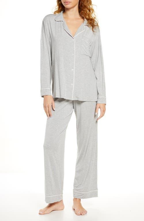 Eberjey Gisele Long Pj Set Forest Green/Ivory XS Product Image