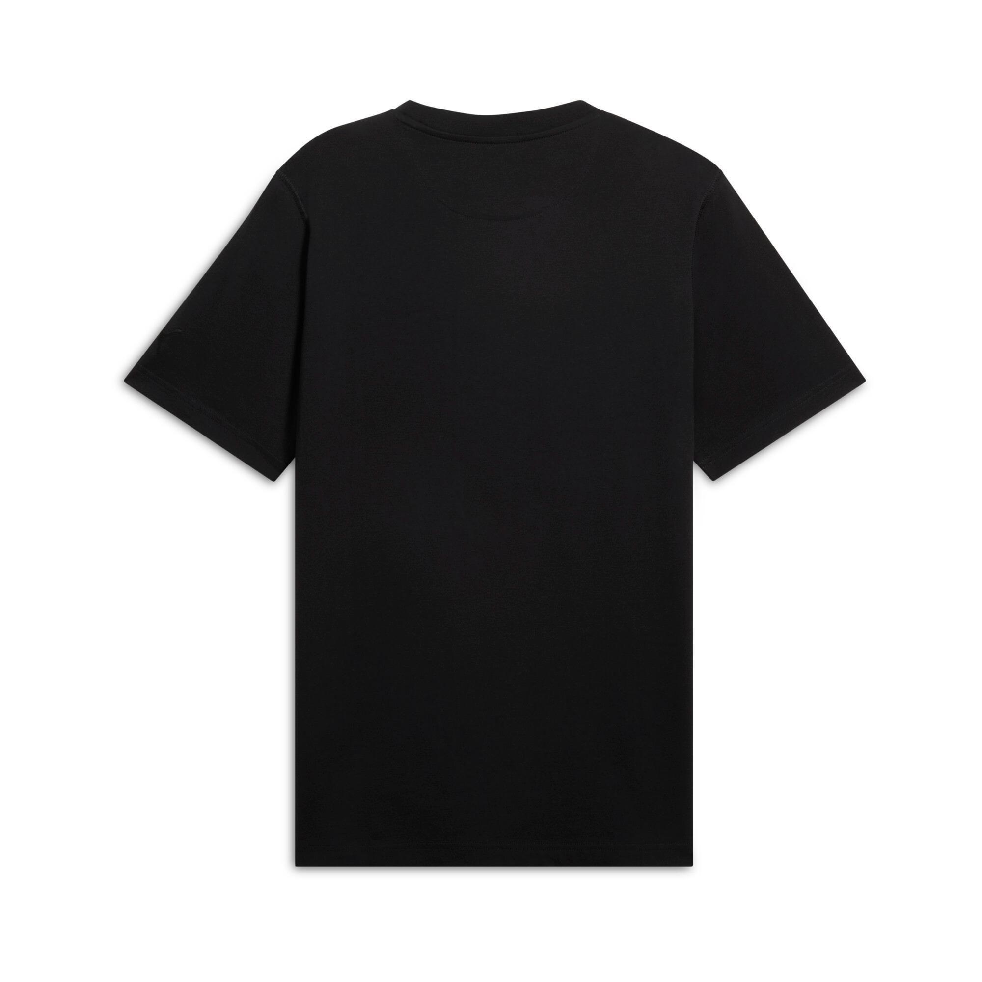 WARDROBE ESSENTIALS Suede Logo Men's Tee Product Image