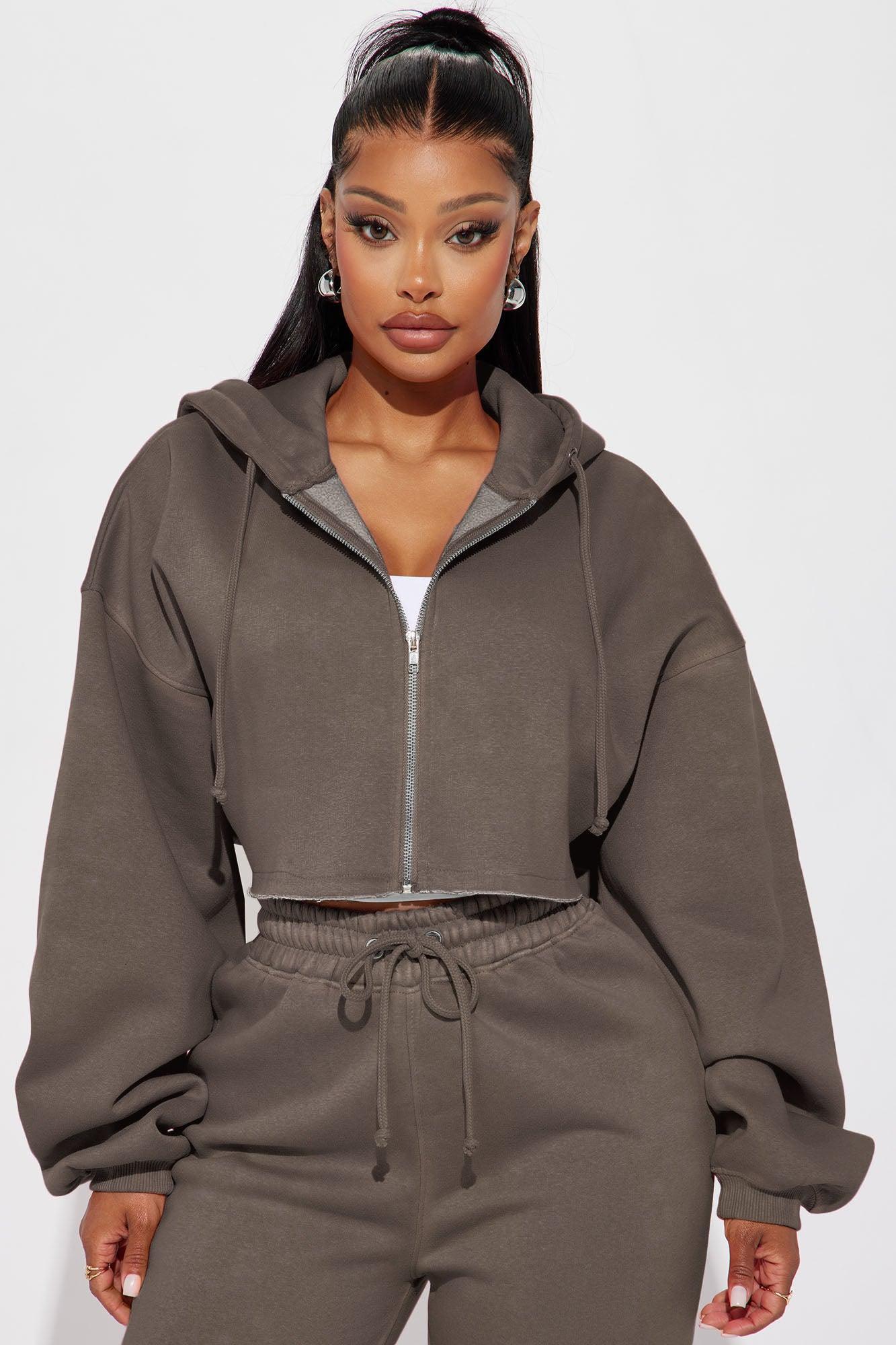 On The Go Fleece Pant Set - Chocolate Product Image