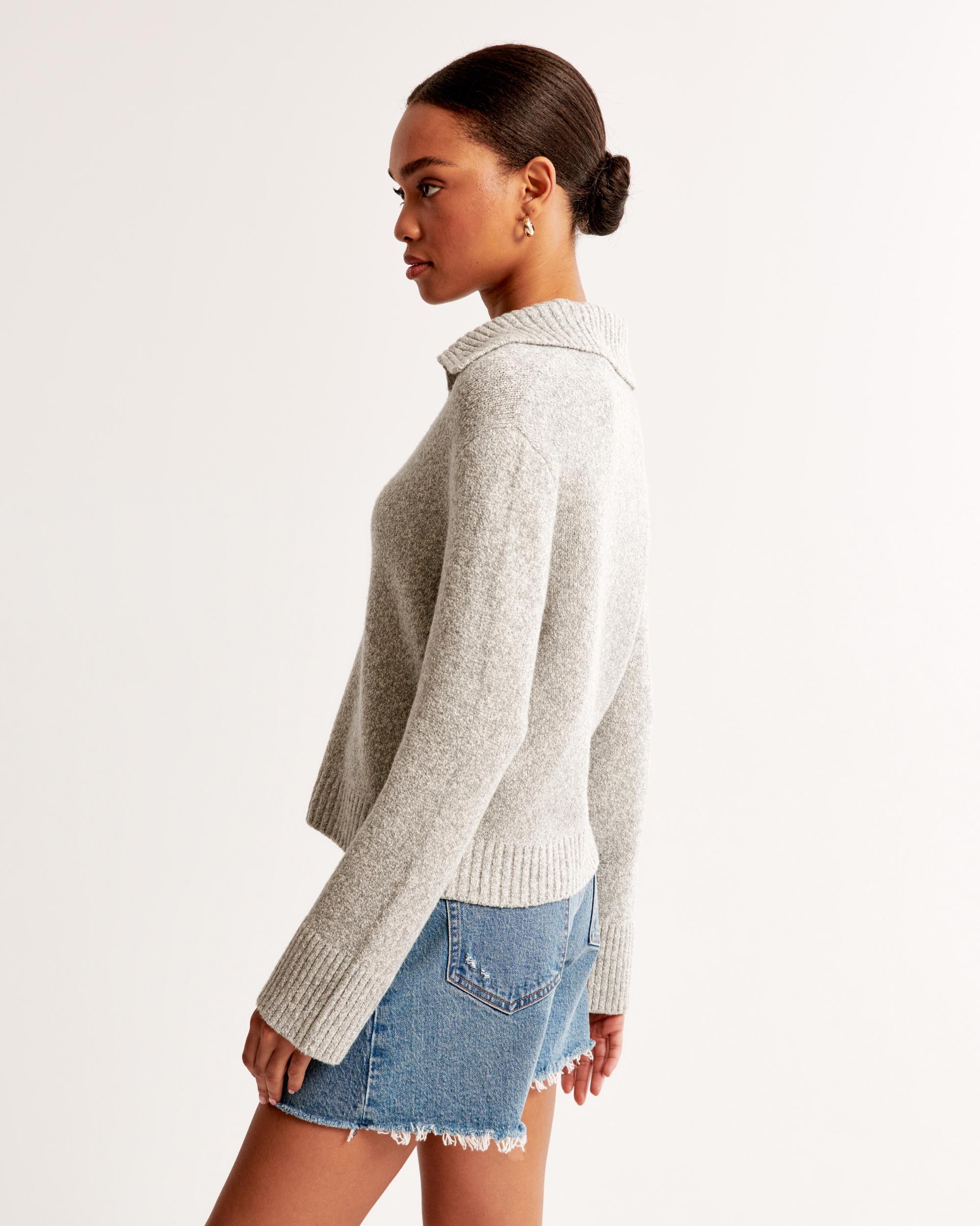 Textural Notch-Neck Sweater Product Image