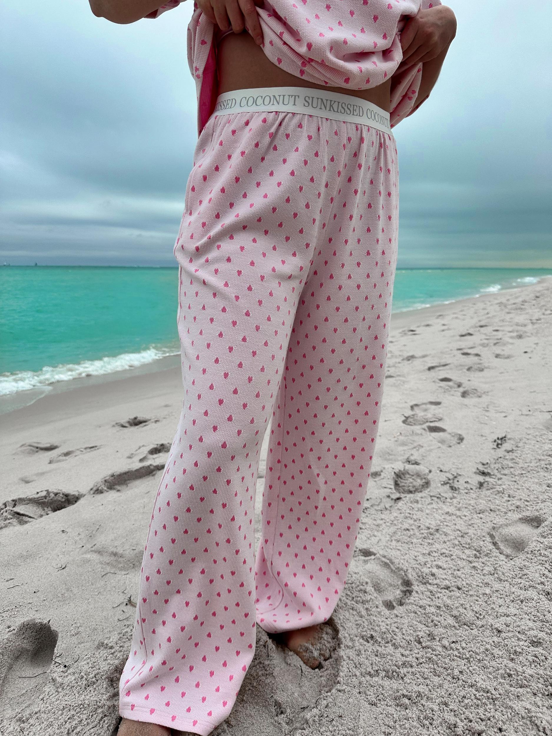 Heart Long Sleeve Pajama Top Product Image