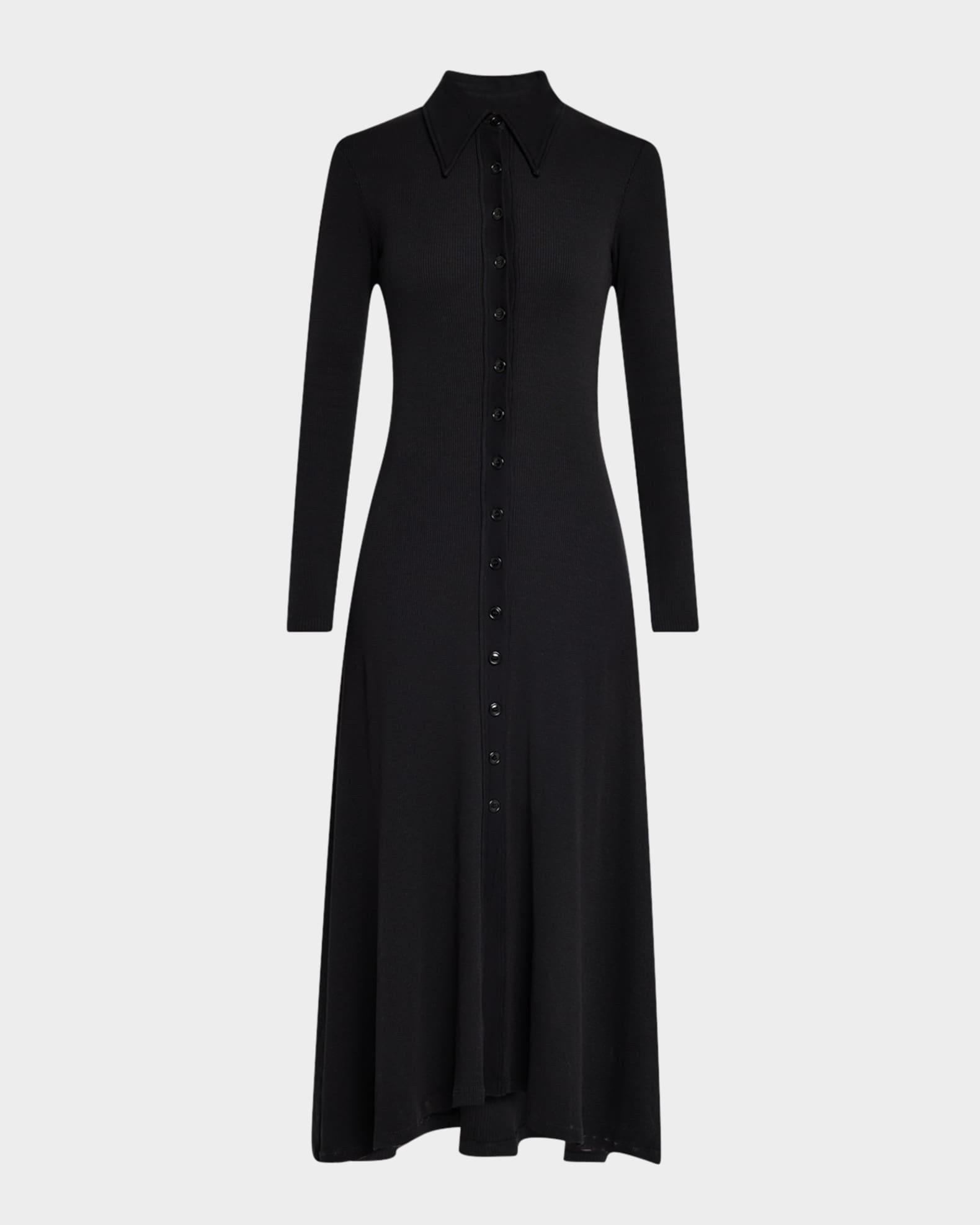 Gila Long-Sleeve Rib Polo Dress Product Image