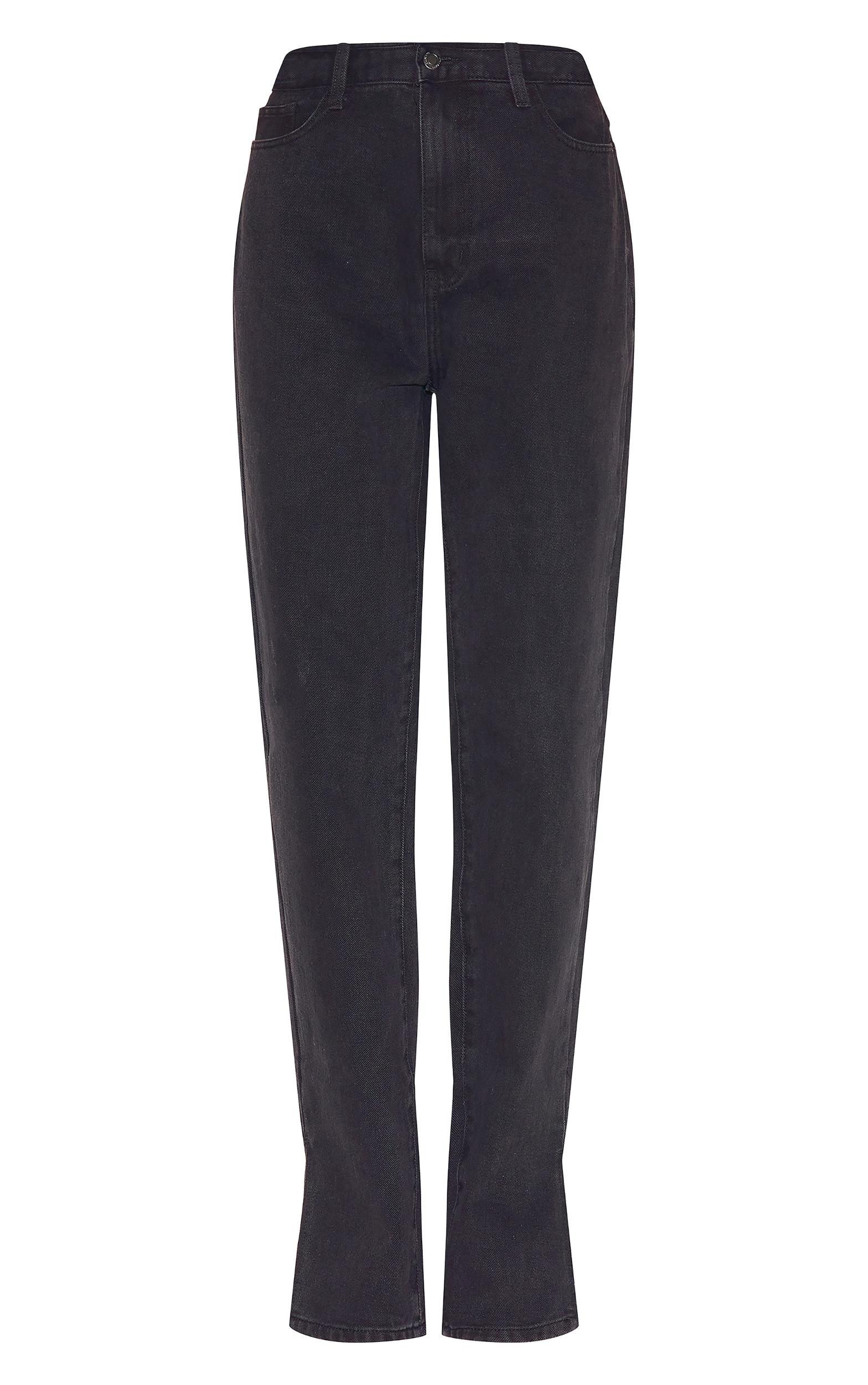 Washed Black L30 Denim Split Hem Jeans Product Image