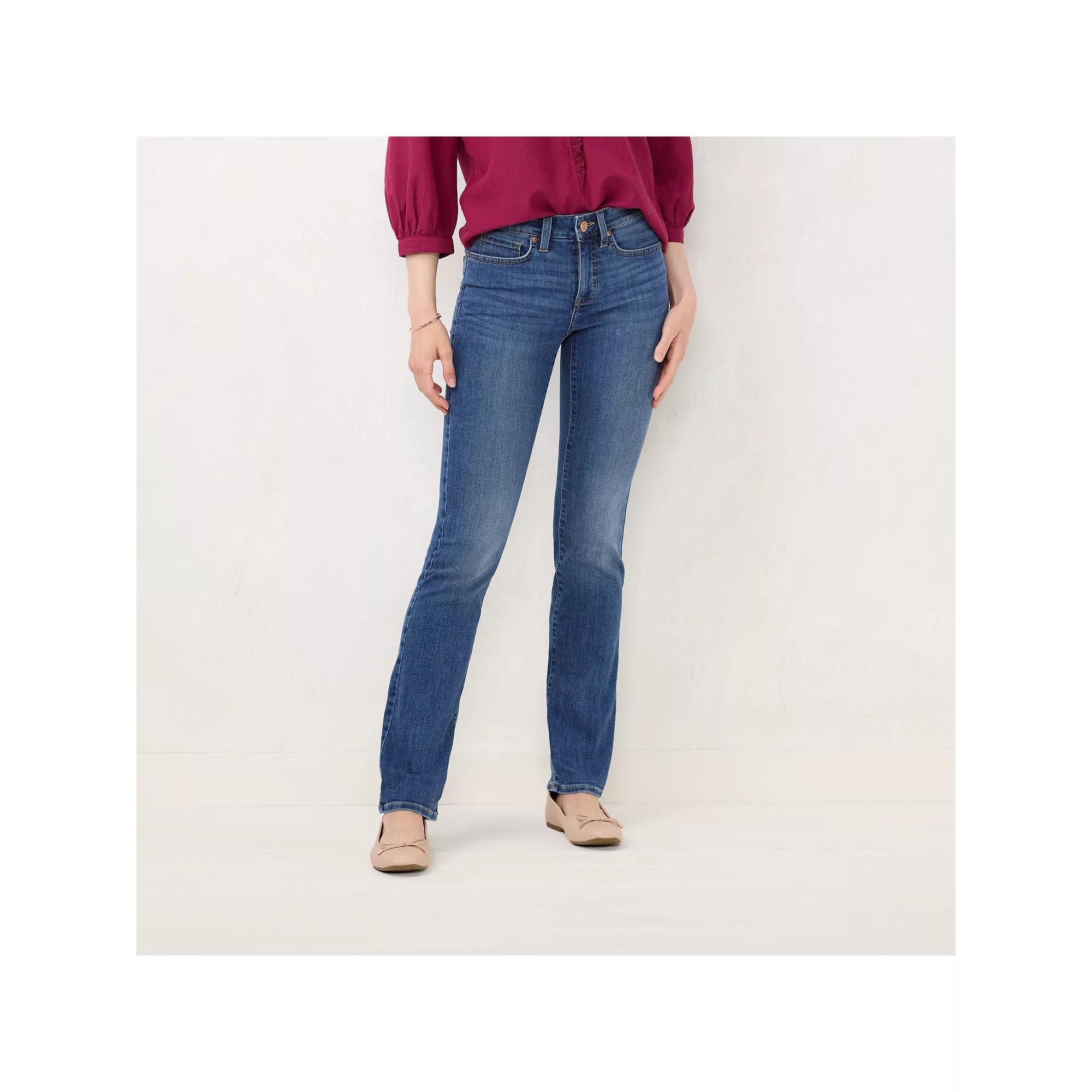 Women's LC Lauren Conrad Feel Good Mid Rise Barely Bootcut Jeans, Size: 6 Short, Morning Blue Product Image