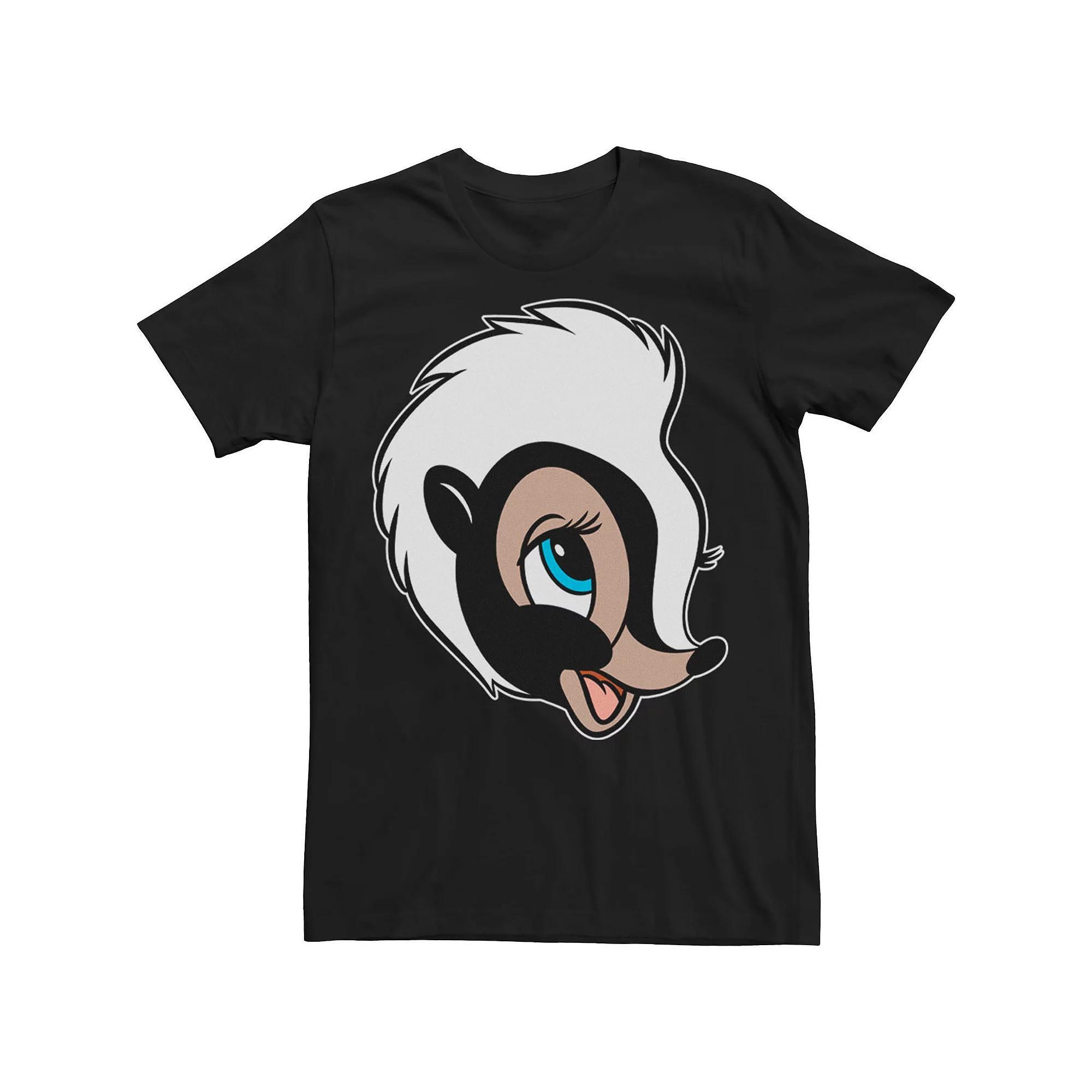 Disney's Bambi Men's Flower Big Face Tee, Size: Medium, Black Product Image