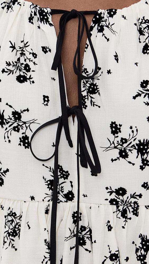 English Factory Flower Printed Puff Sleeve Top | Shopbop Product Image