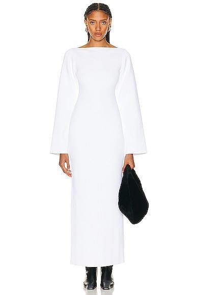 KHAITE Alta Dress in White Product Image