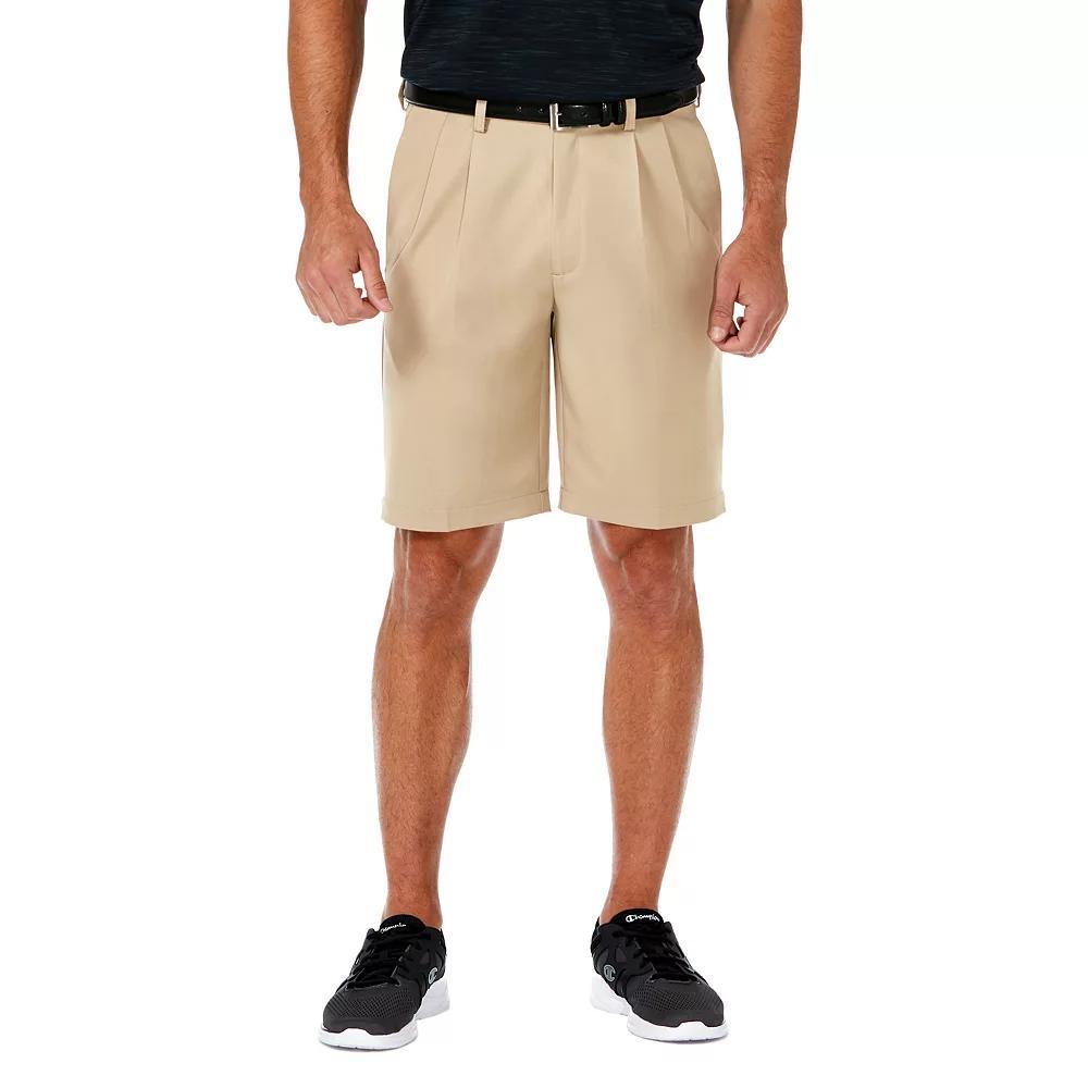 Mens Haggar Cool 18 PRO Straight-Fit Solid Pleated Shorts Product Image