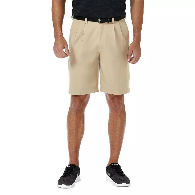 Mens Haggar Cool 18 PRO Straight-Fit Solid Pleated Shorts Product Image