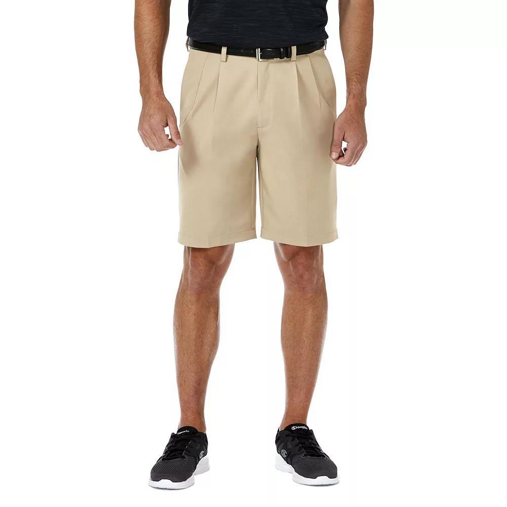 Mens Haggar Cool 18 PRO Straight-Fit Solid Pleated Shorts Product Image