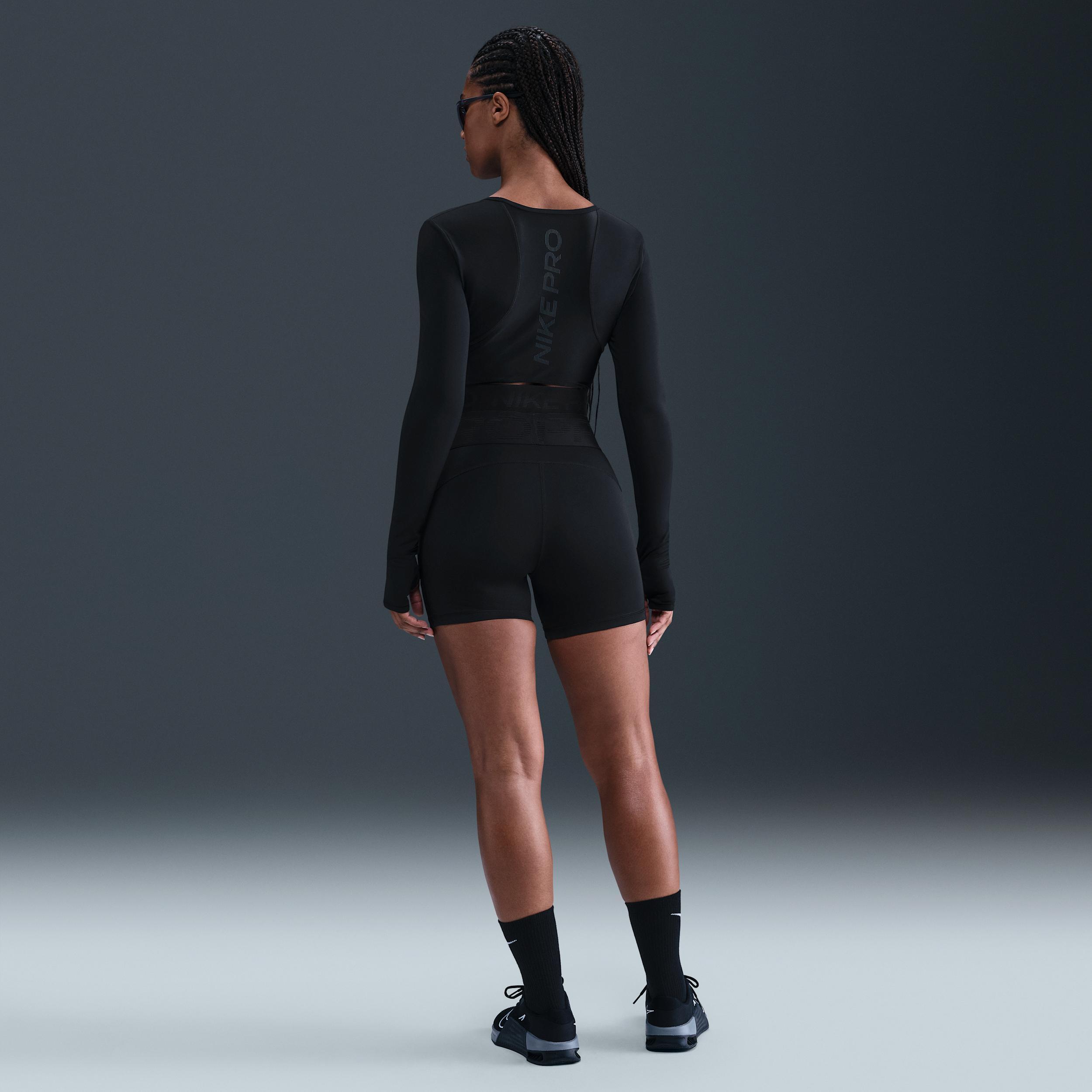 Women's Nike Pro Dri-FIT Cropped Long-Sleeve Top Product Image