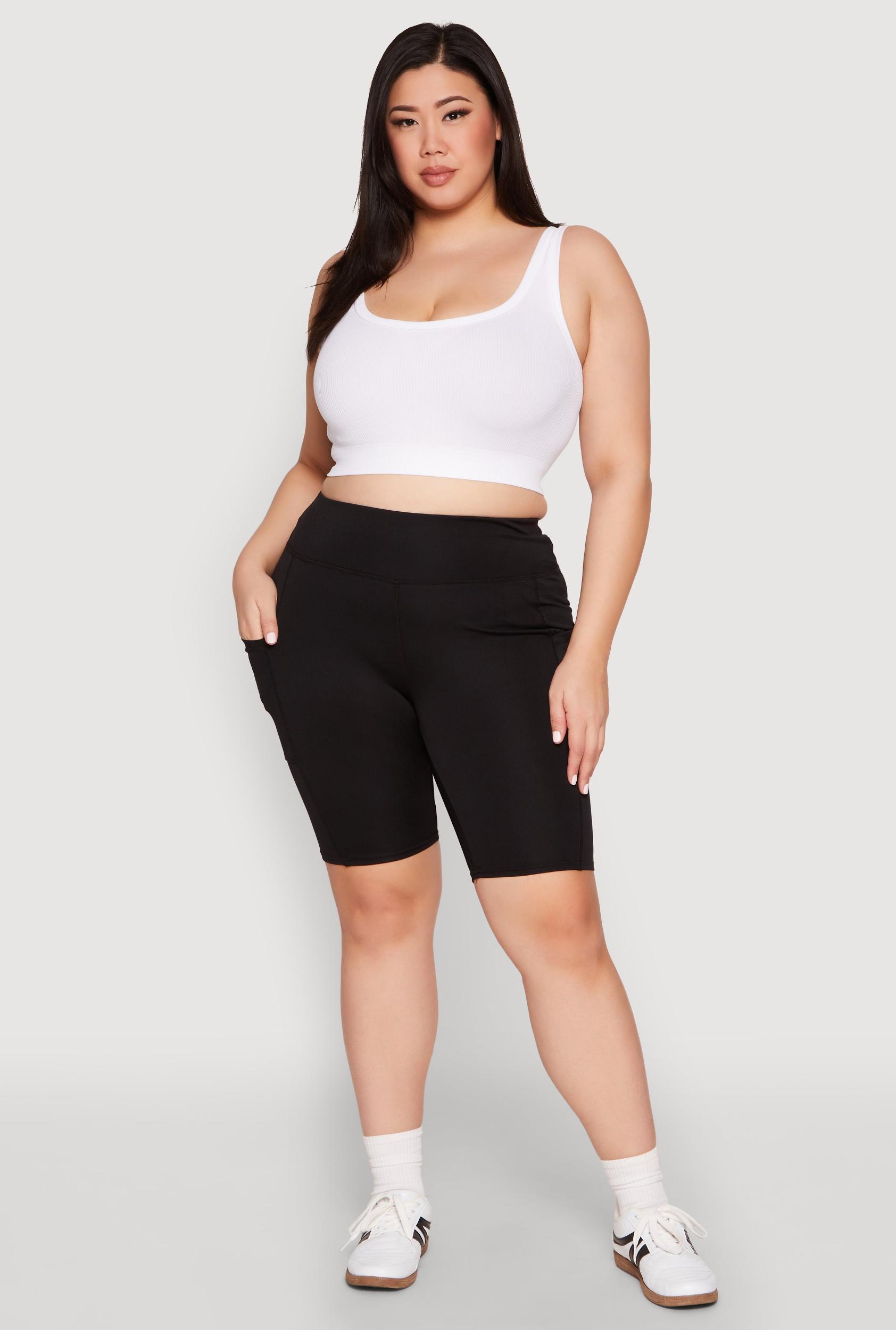Womens Plus Size Spandex Biker Shorts Product Image