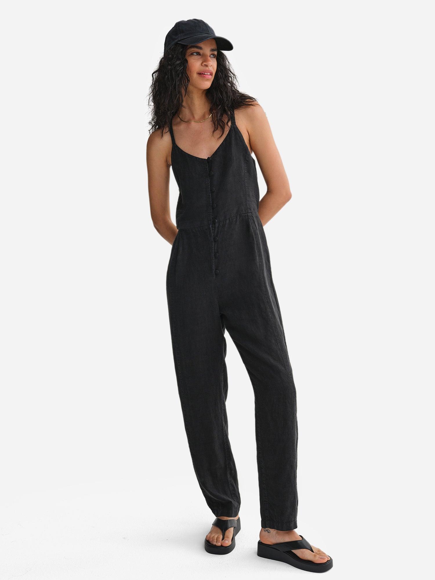 Organic Linen Tank Jumpsuit Female Product Image