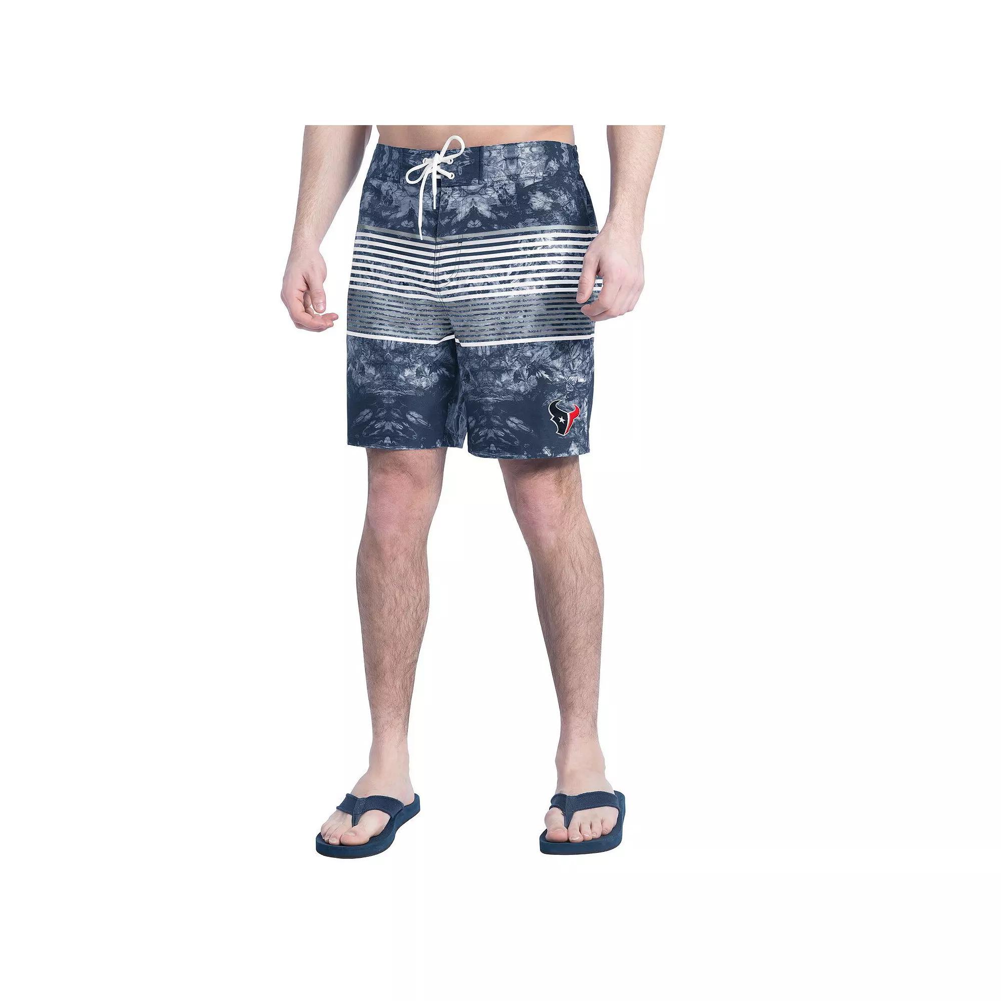 Mens G-III Sports by Carl Banks /Gray Chicago Bears Horizon Volley Swim Shorts Blue Product Image
