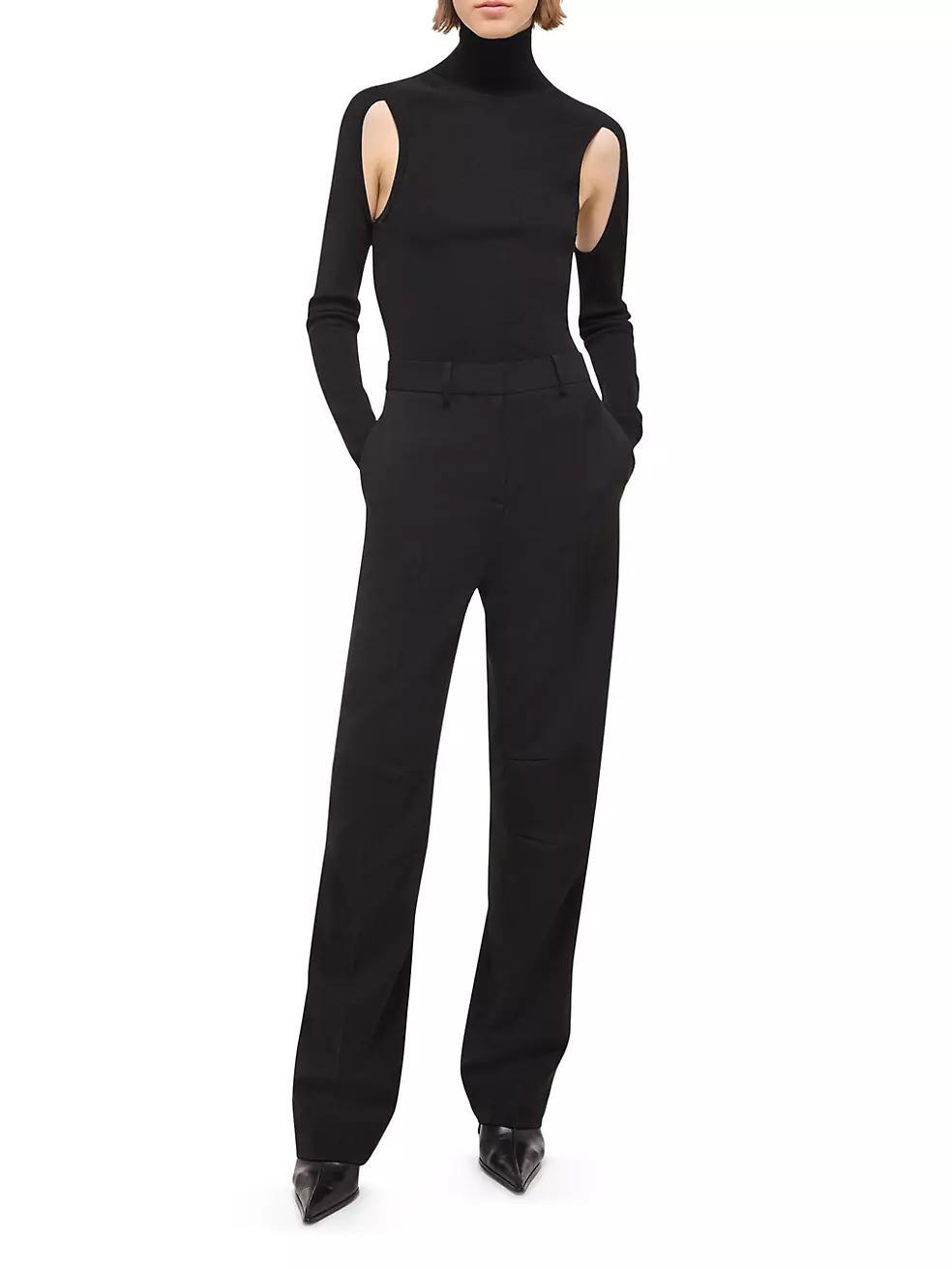 Curve Car Wool Trousers Product Image