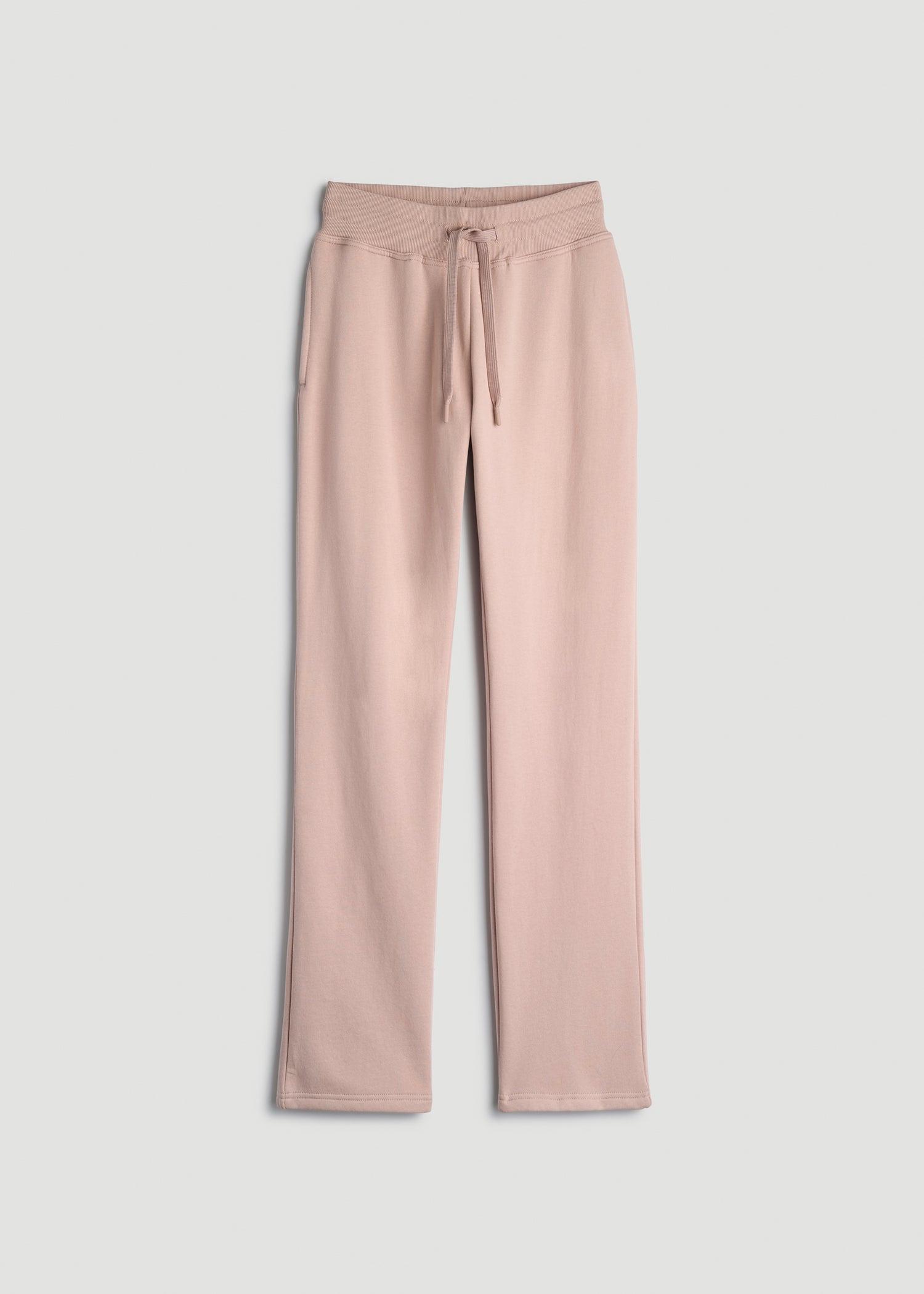 Wearever Fleece Open-Bottom Sweatpants for Tall Women in Desert Rose Product Image