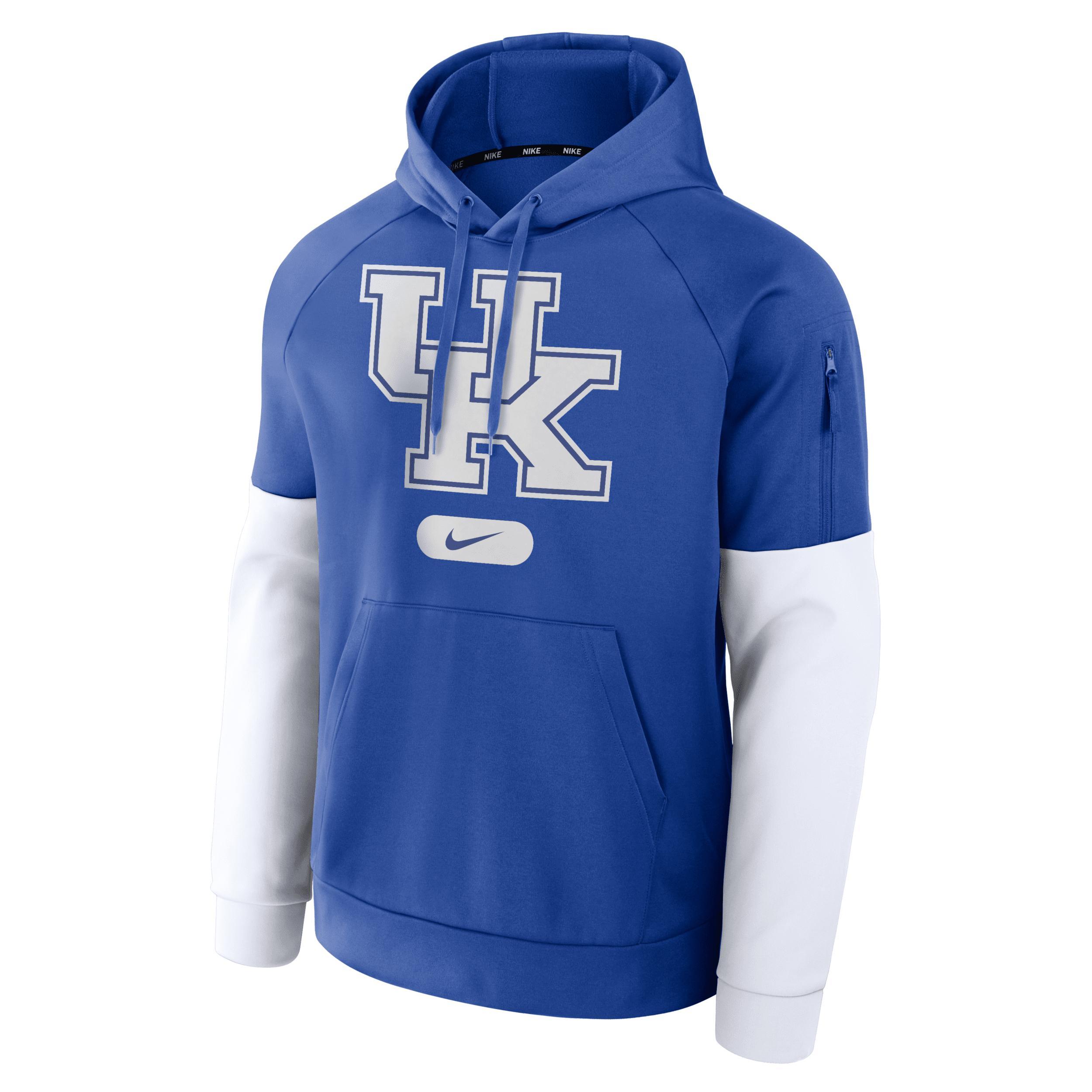 Men's Nike Royal Kentucky Wildcats Fitness Performance Pullover Hoodie, Size: 2XL, Blue Product Image
