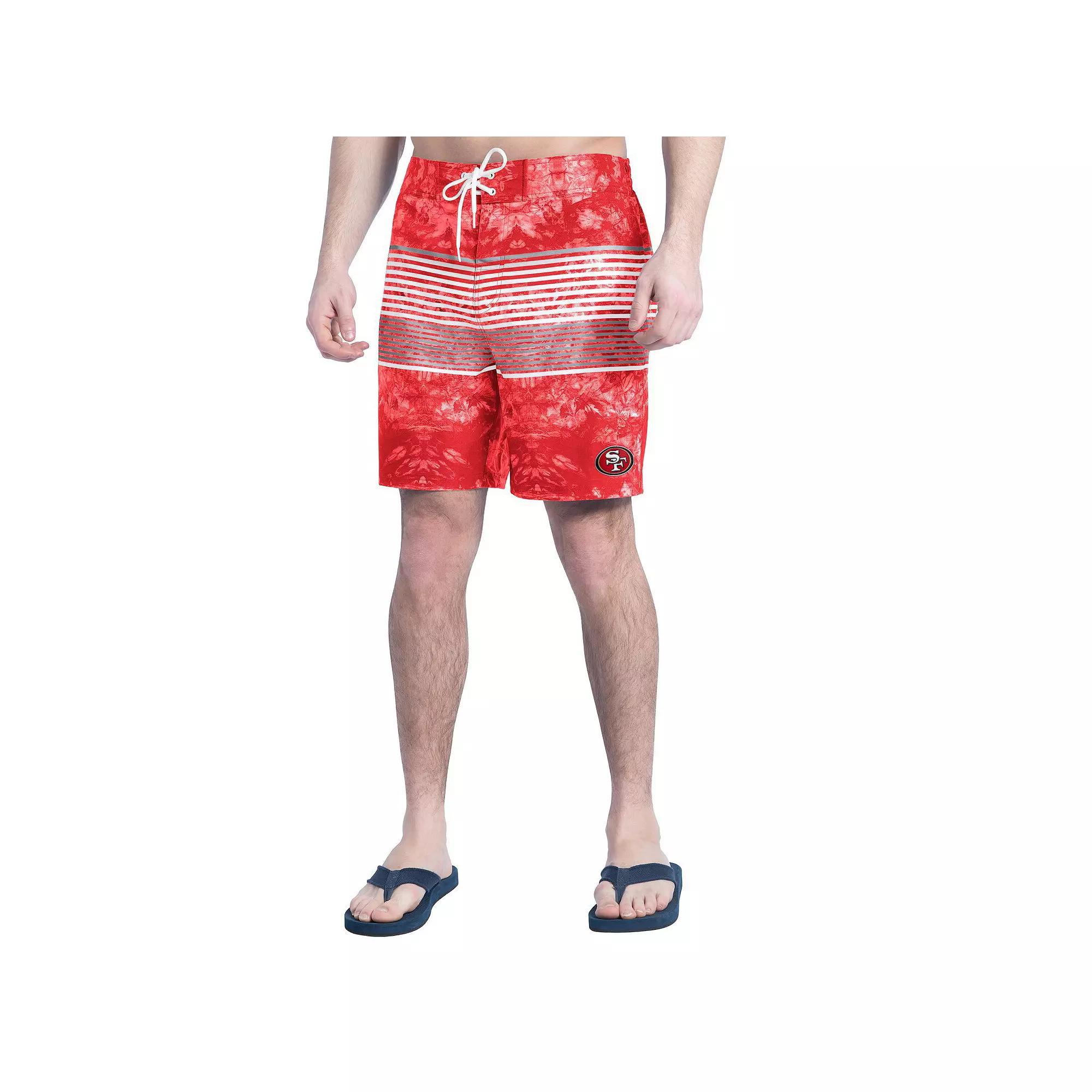 Men's G-III Sports by Carl Banks  Black/Gray Baltimore Ravens Horizon Volley Swim Shorts, Size: Large Product Image