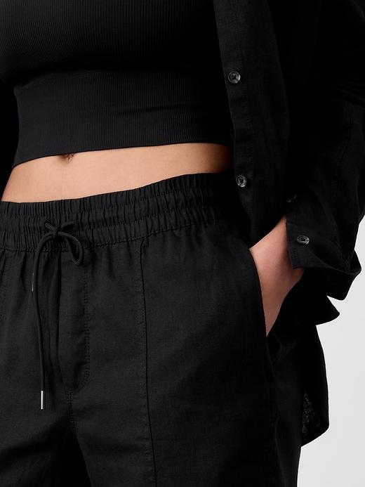 Retreat High Rise Linen Ankle Pant Product Image