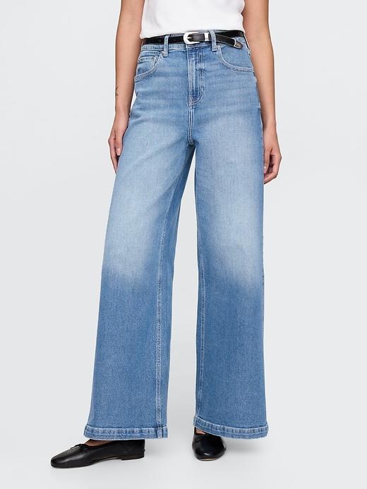 Sky High Rise Stride Wide-Leg Jeans Product Image