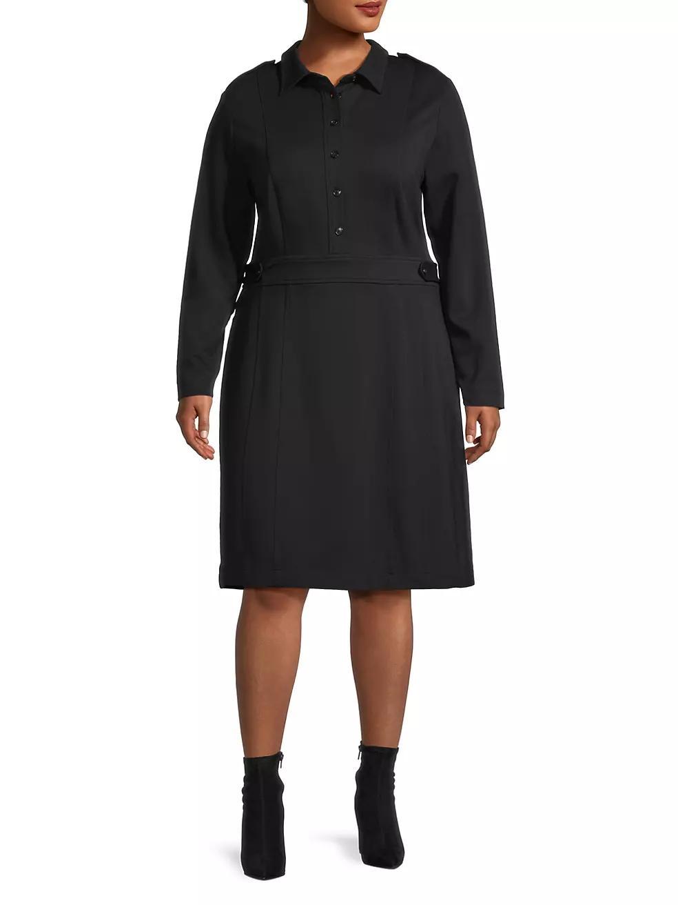 Elena Knee-Length Shirtdress Product Image