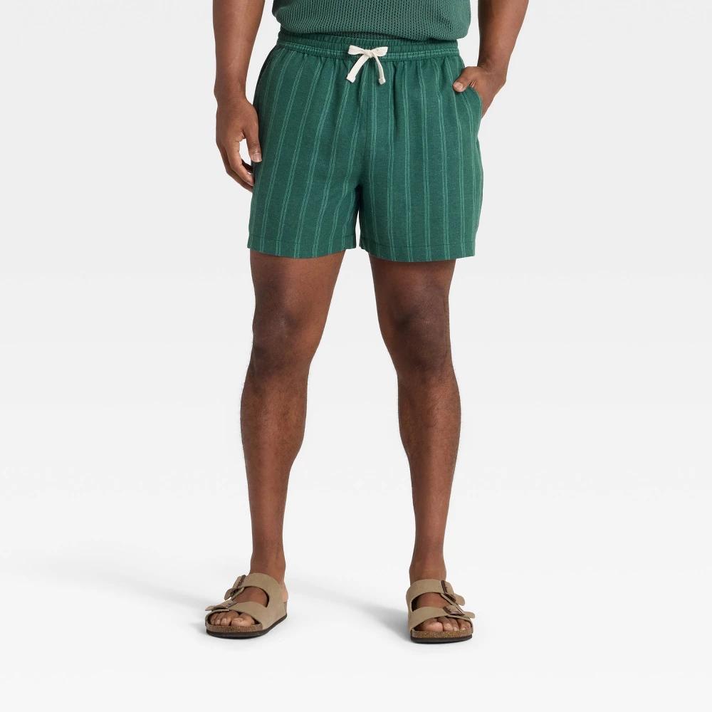Men's Striped 5" Elevated Pull-On Shorts - Goodfellow & Co™ Product Image