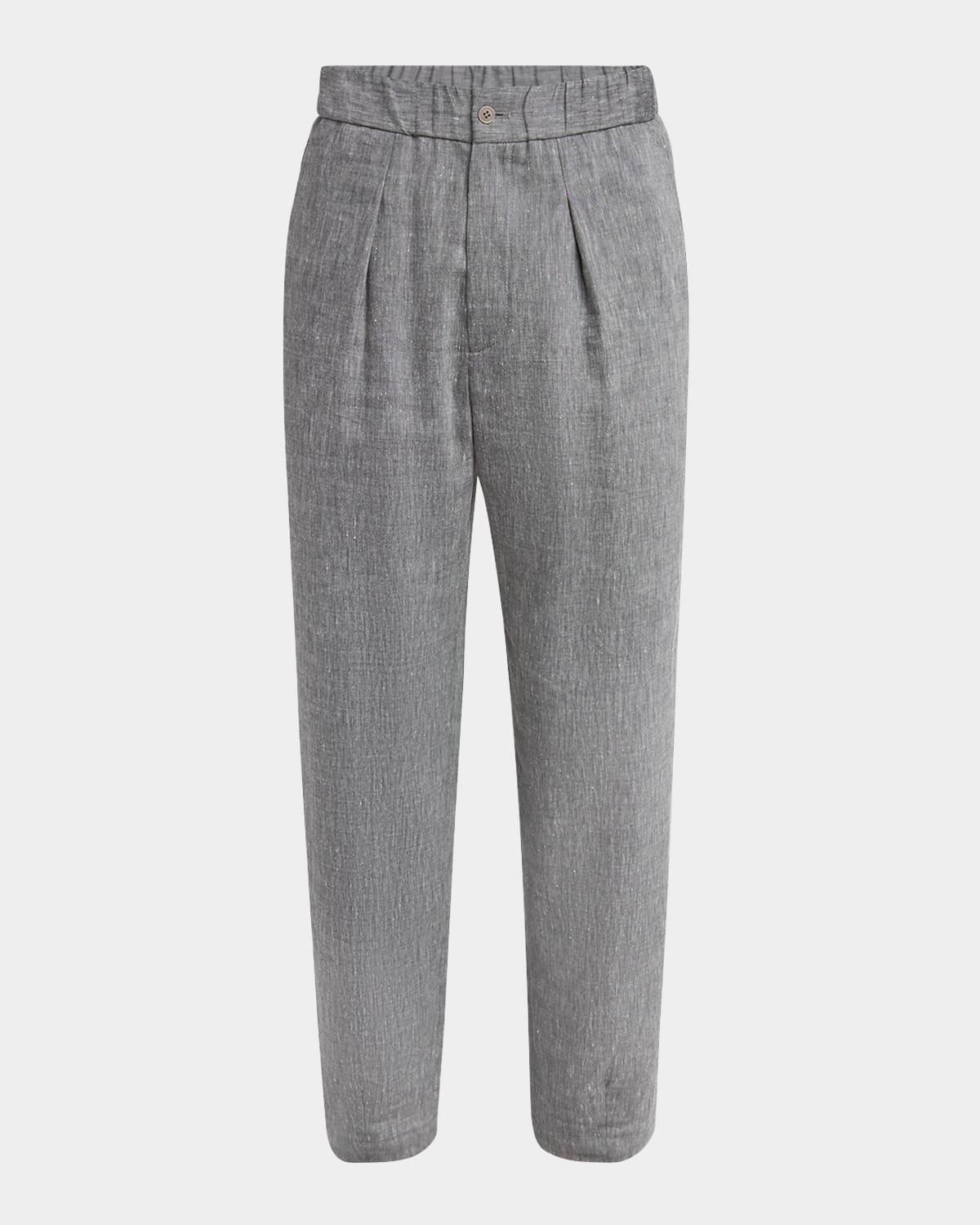 Mens One Shot Linen-Wool Trousers Product Image