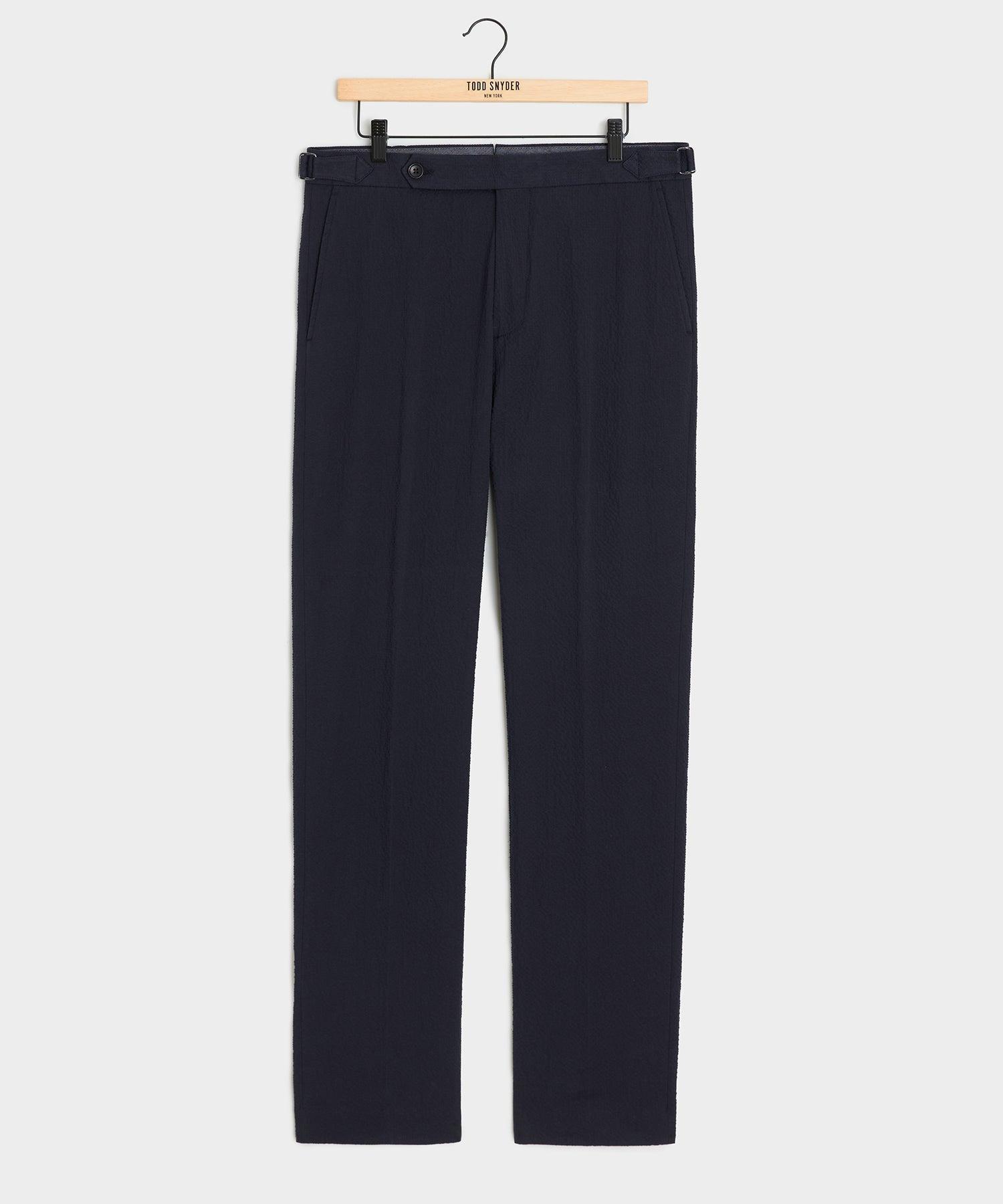 Italian Seersucker Side Tab Trouser Product Image