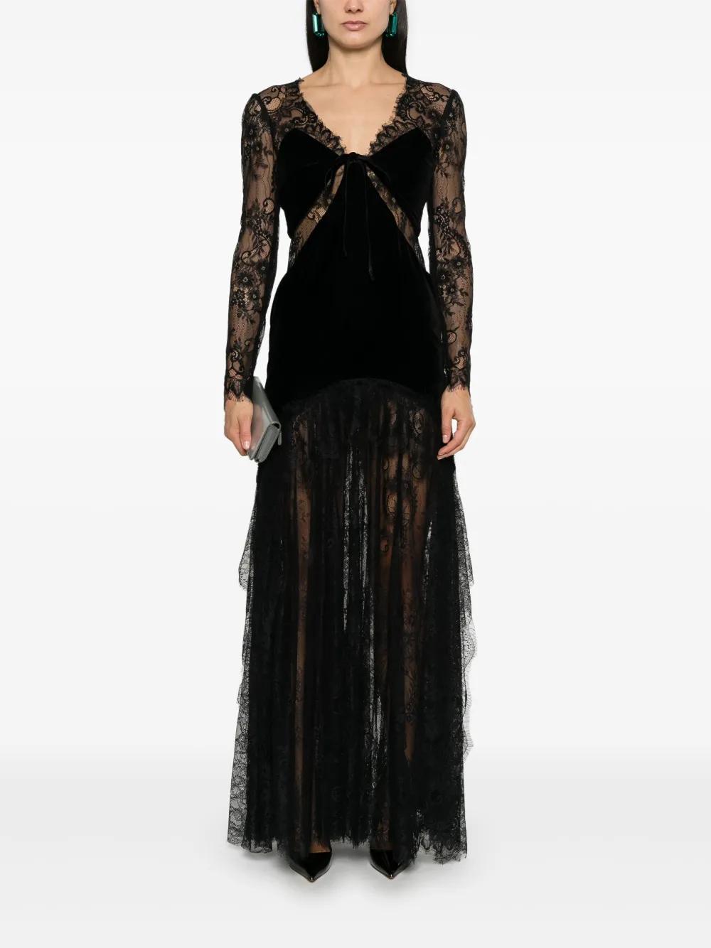 corded-lace maxi dress Product Image