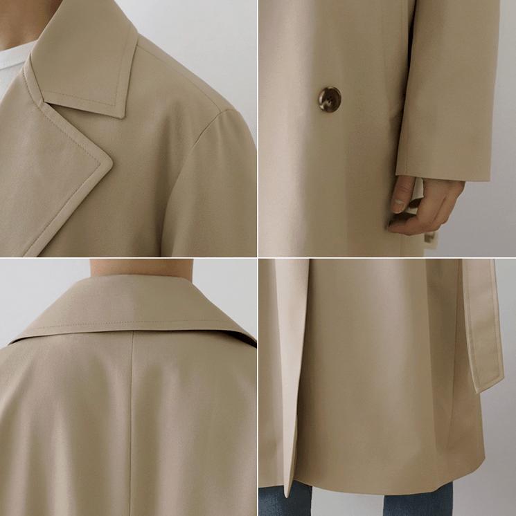 RT No. 2794 LIGHT BROWN TRENCH COAT Product Image