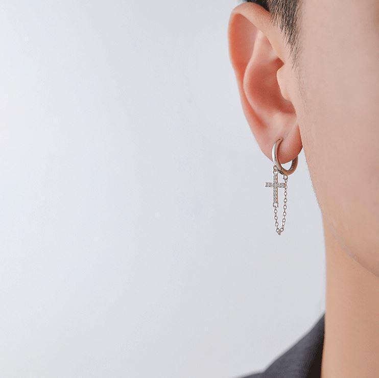 DANGLE CROSS EARRINGS (PAIR) Product Image