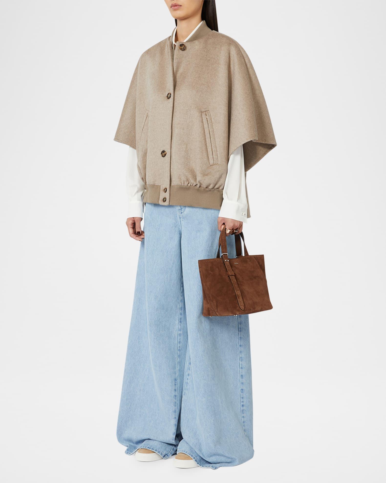 Leticia Cashmere Button-Front Cape Product Image