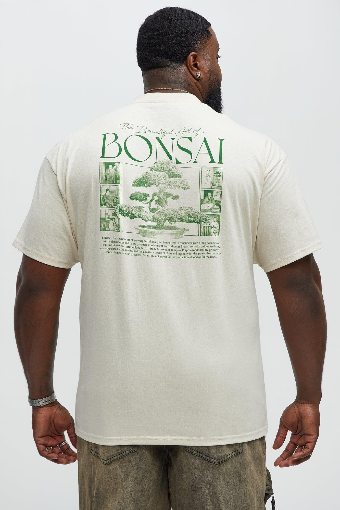 The Beautiful Art Of Bonsai Short Sleeve Tee - Cream Male Product Image