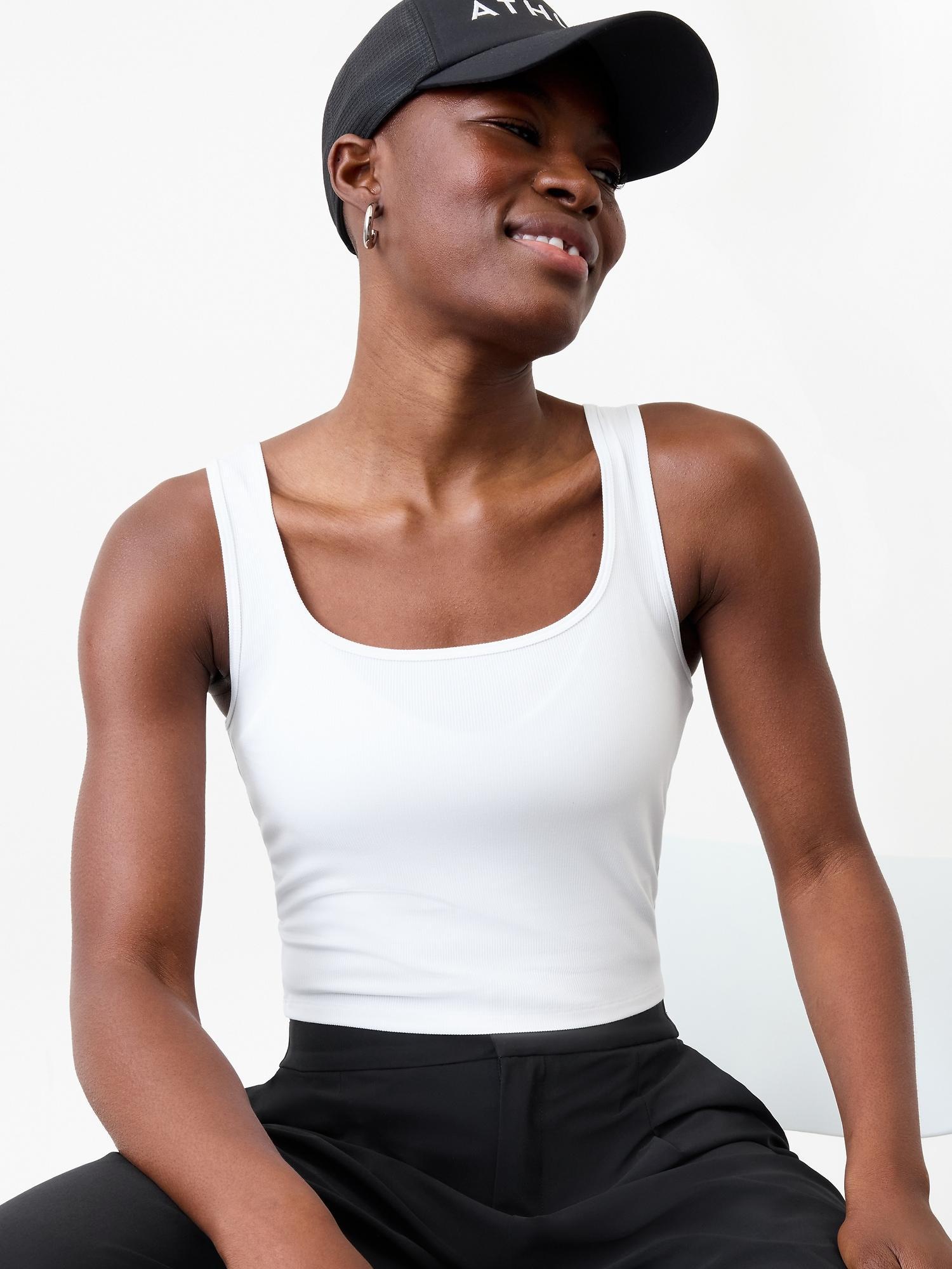 Signature Rib Square Neck Crop Tank Product Image