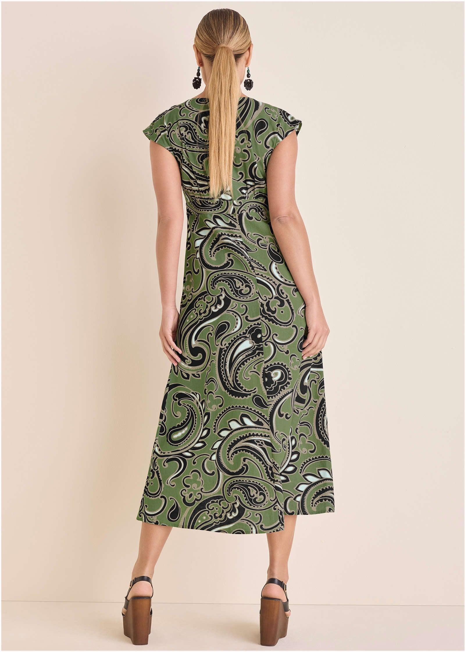Linen V-Neck Maxi Dress - Large Splendid Paisley Product Image