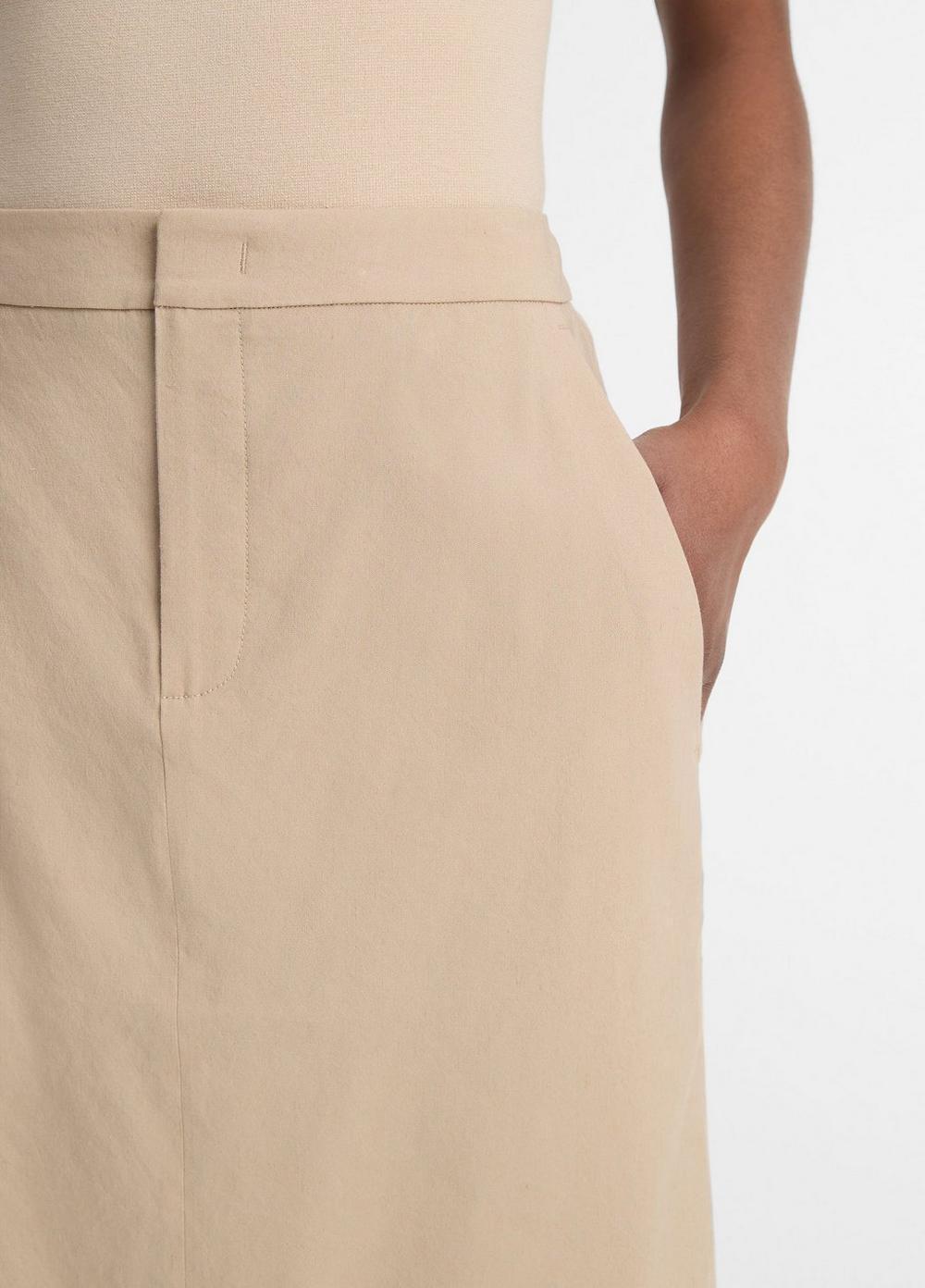 Womens Linen-Blend Mid-Rise Maxi Skirt, Dark Cliffside, Size 10 Vince Product Image