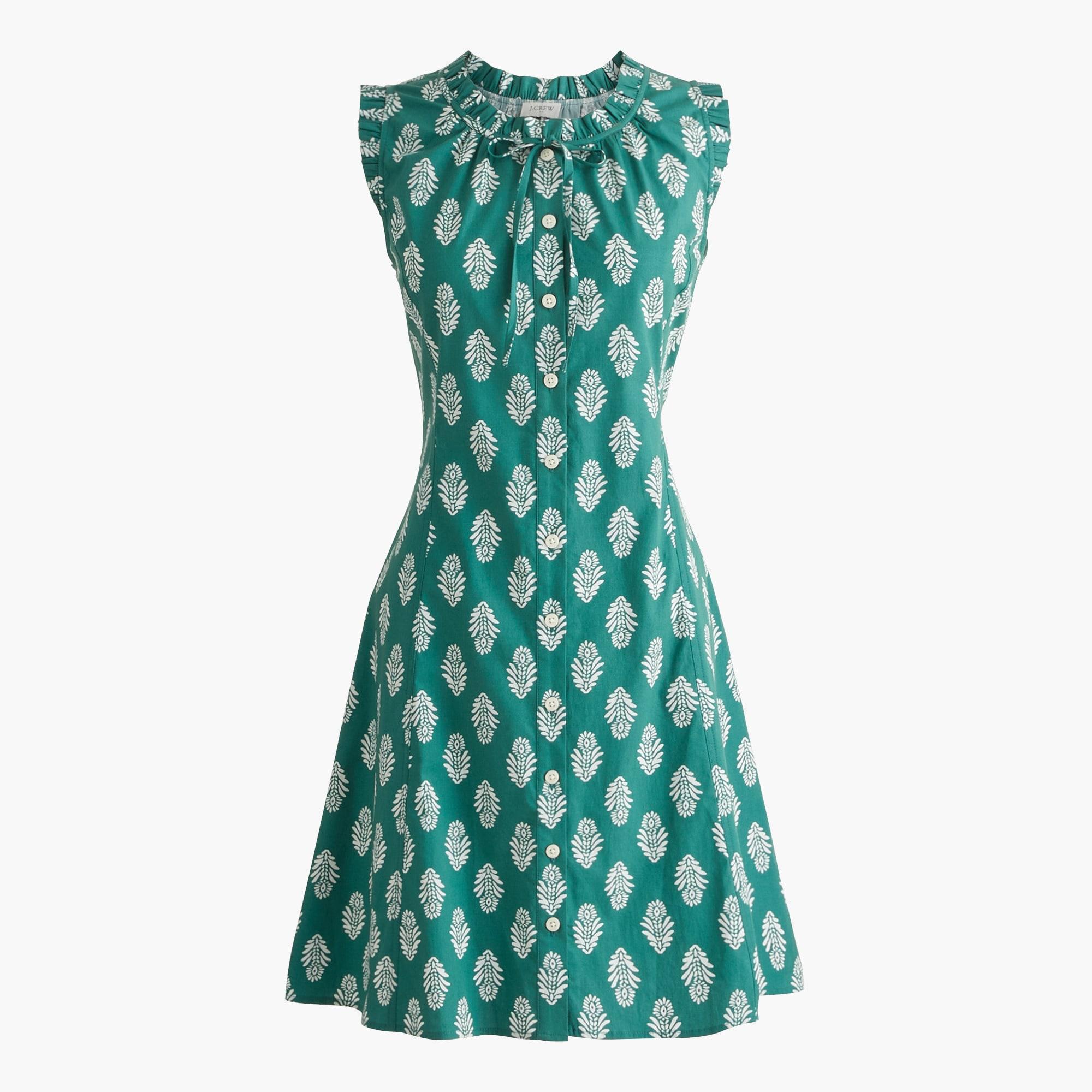 Ruffle tie-neck mini dress Product Image